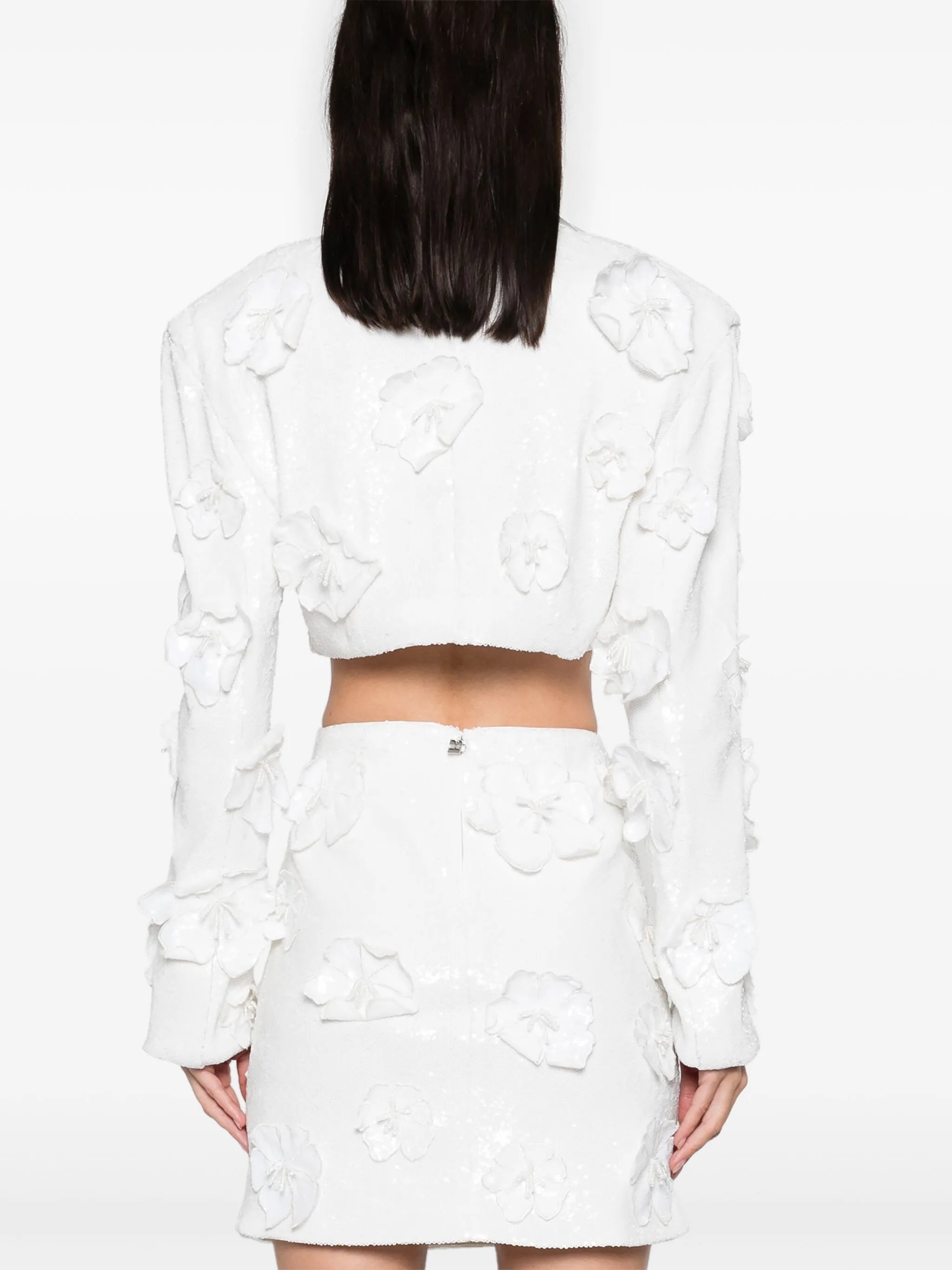 sequinned cropped blazer
