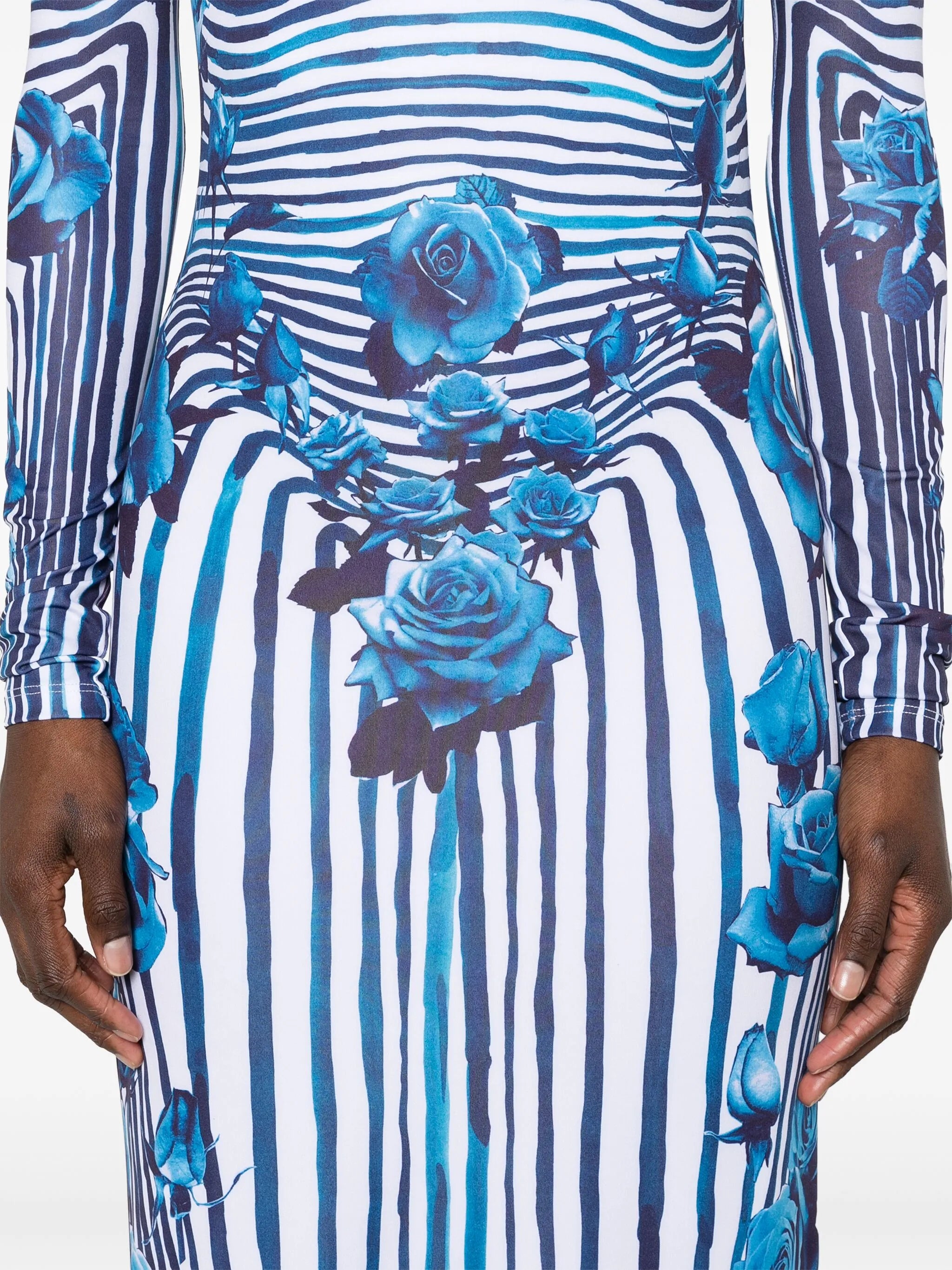 Flower Body Morphing midi dress