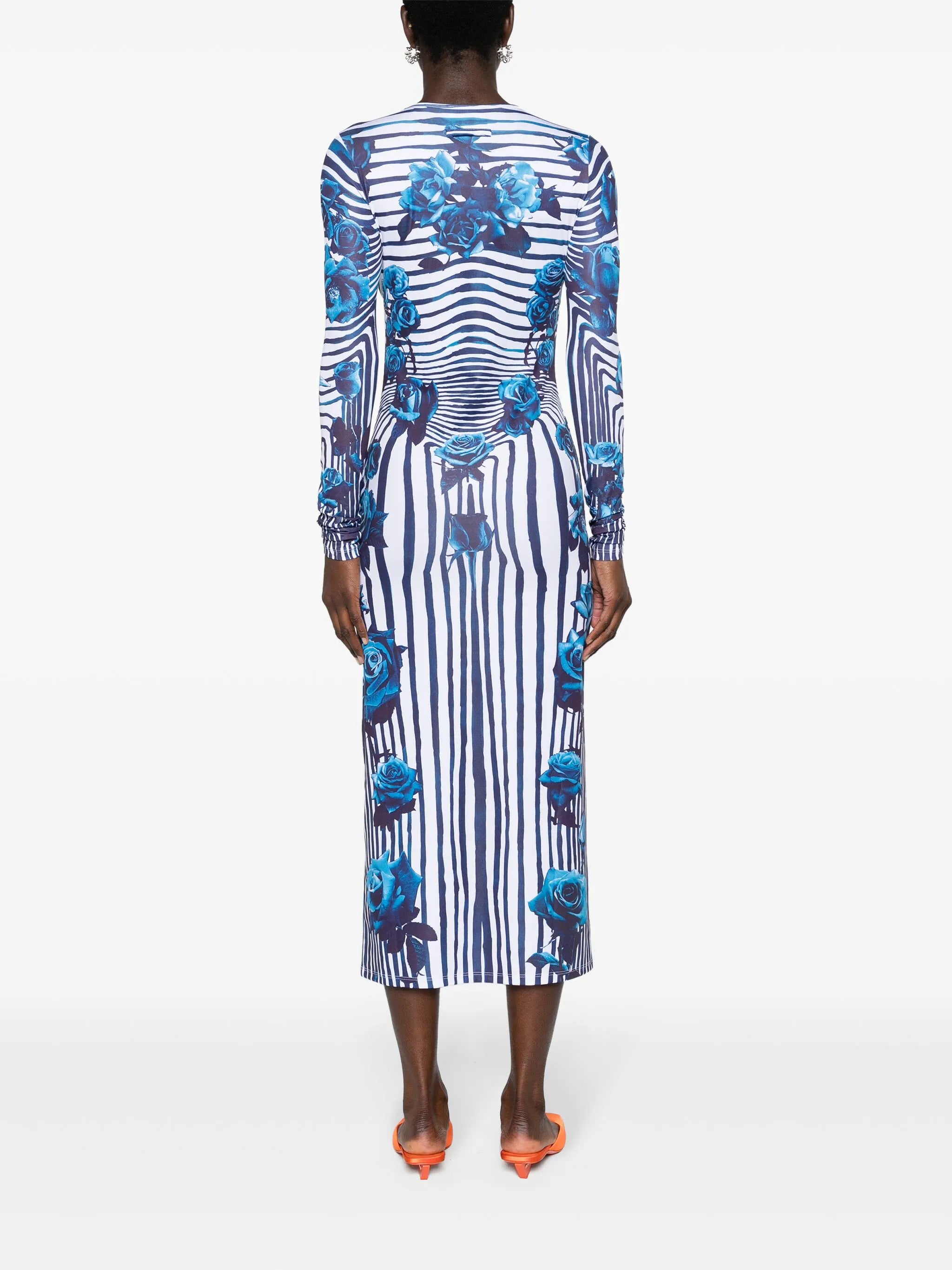 Flower Body Morphing midi dress