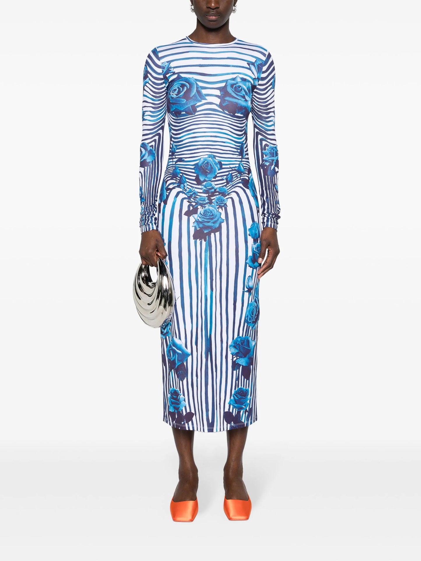 Flower Body Morphing midi dress