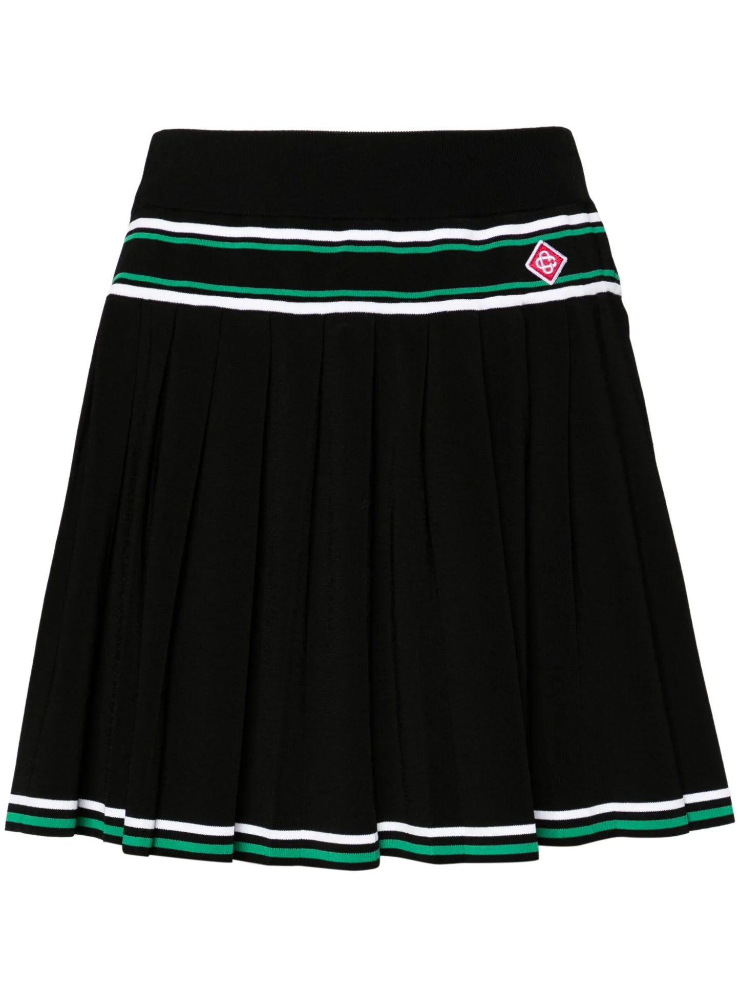striped pleated skirt