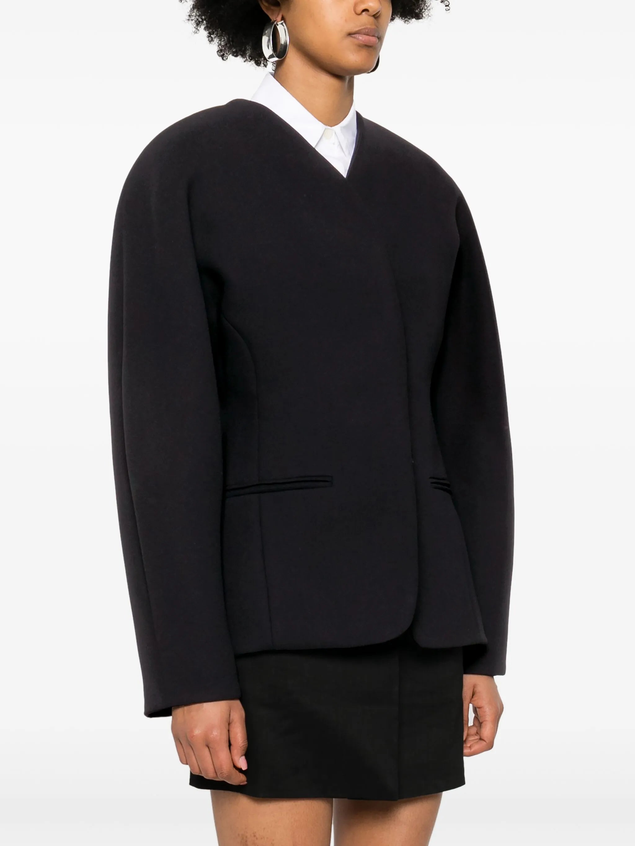 La Oval rounded shoulder jacket