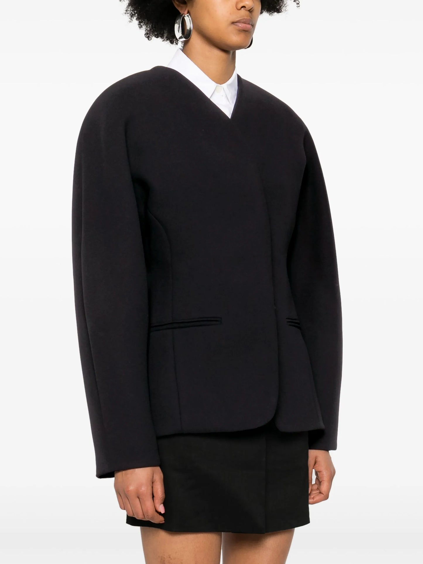 La Oval rounded shoulder jacket