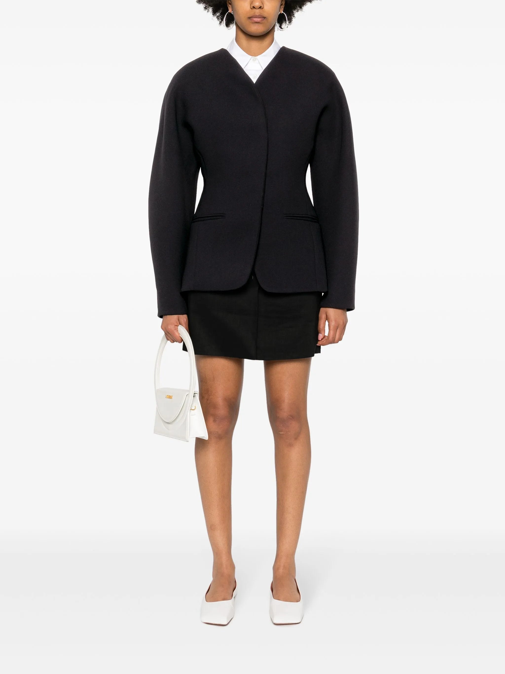 La Oval rounded shoulder jacket