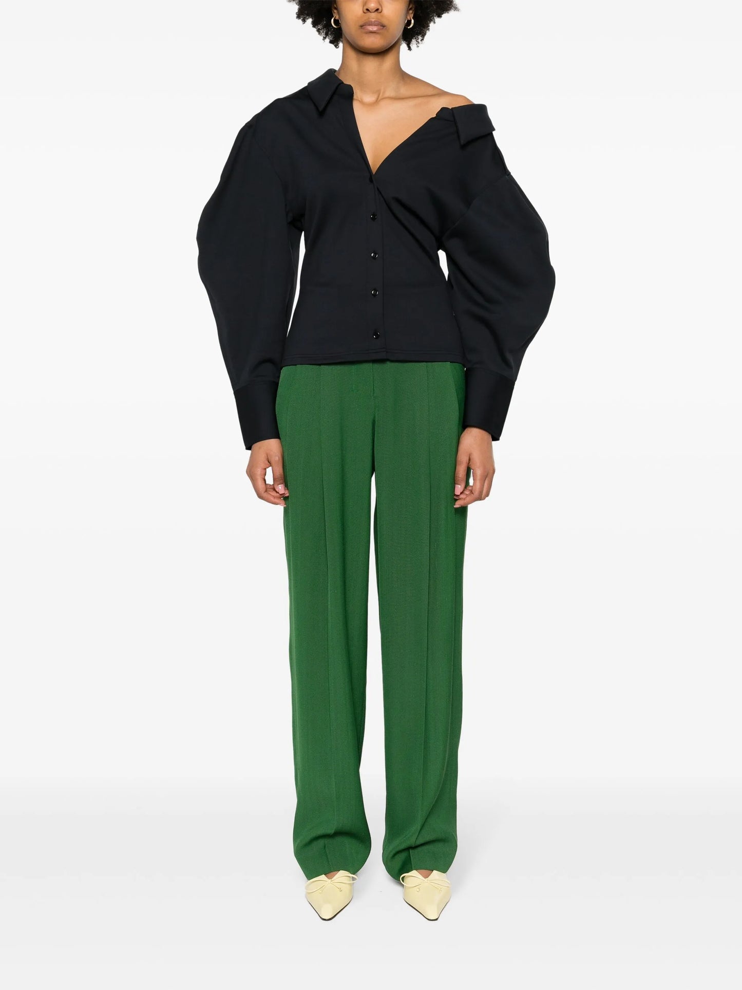 Le Titolo pleat-detail high-waist trousers