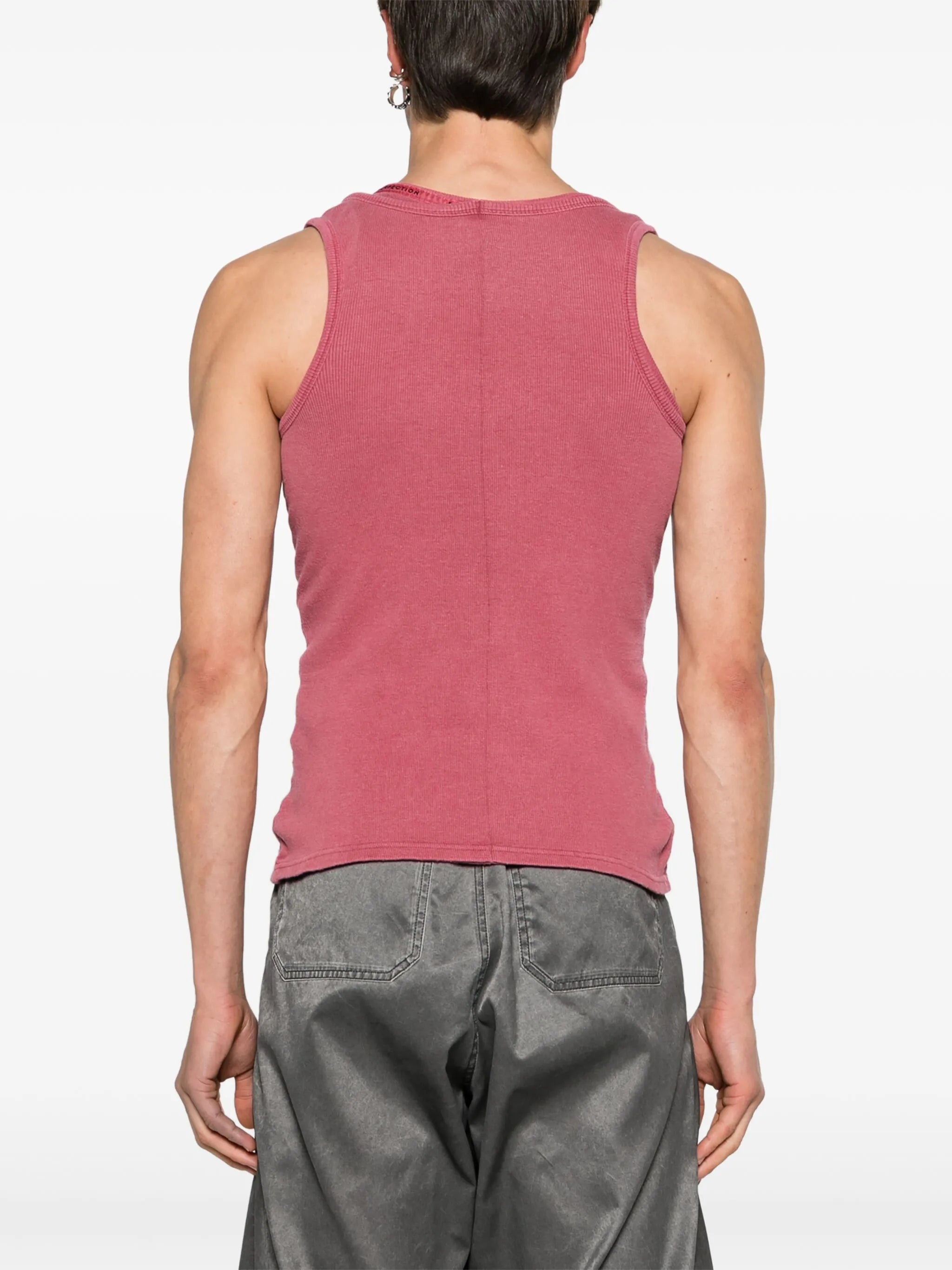 layered ribbed tank top