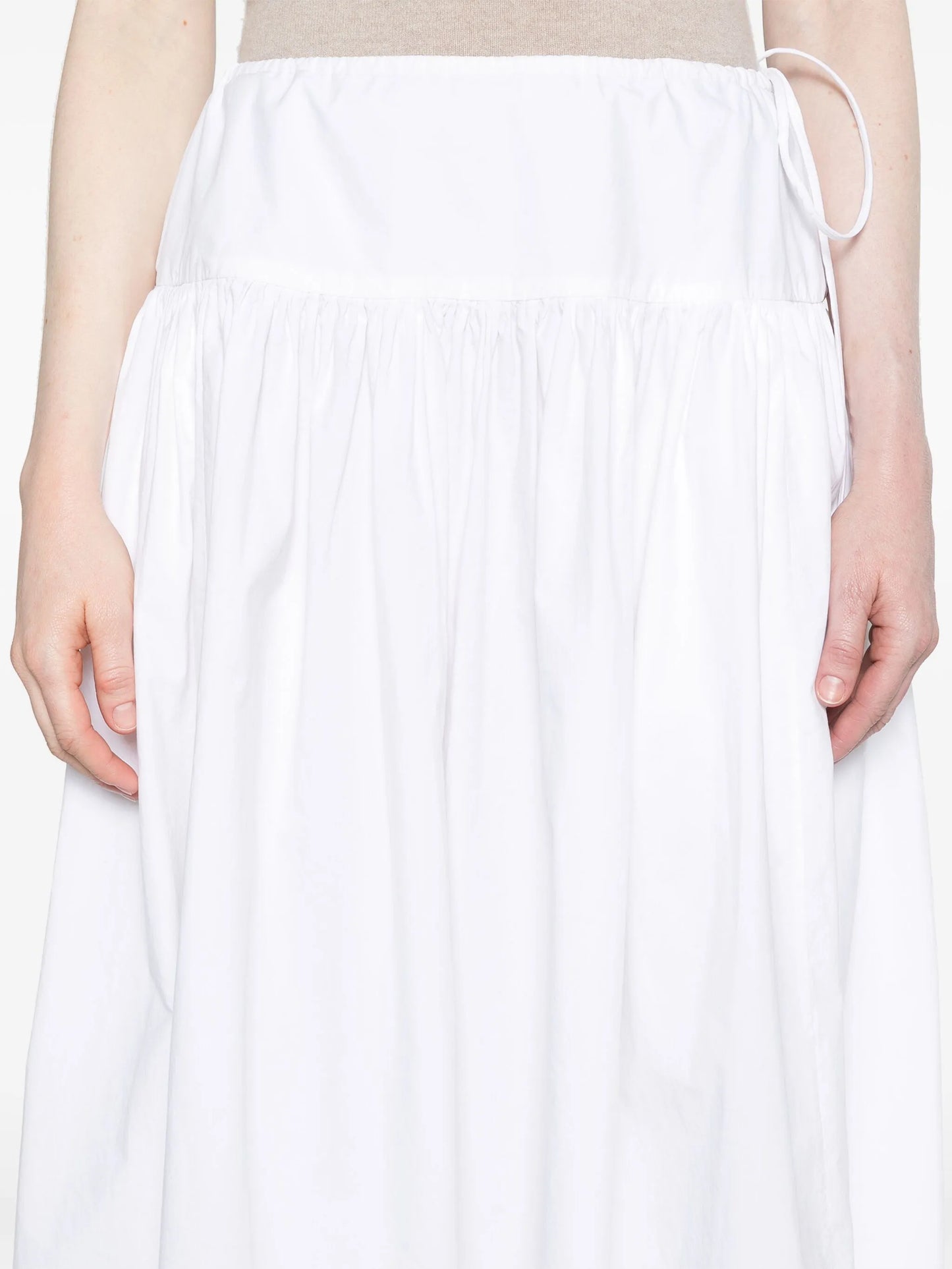 Leddie A-line cotton maxi skirt