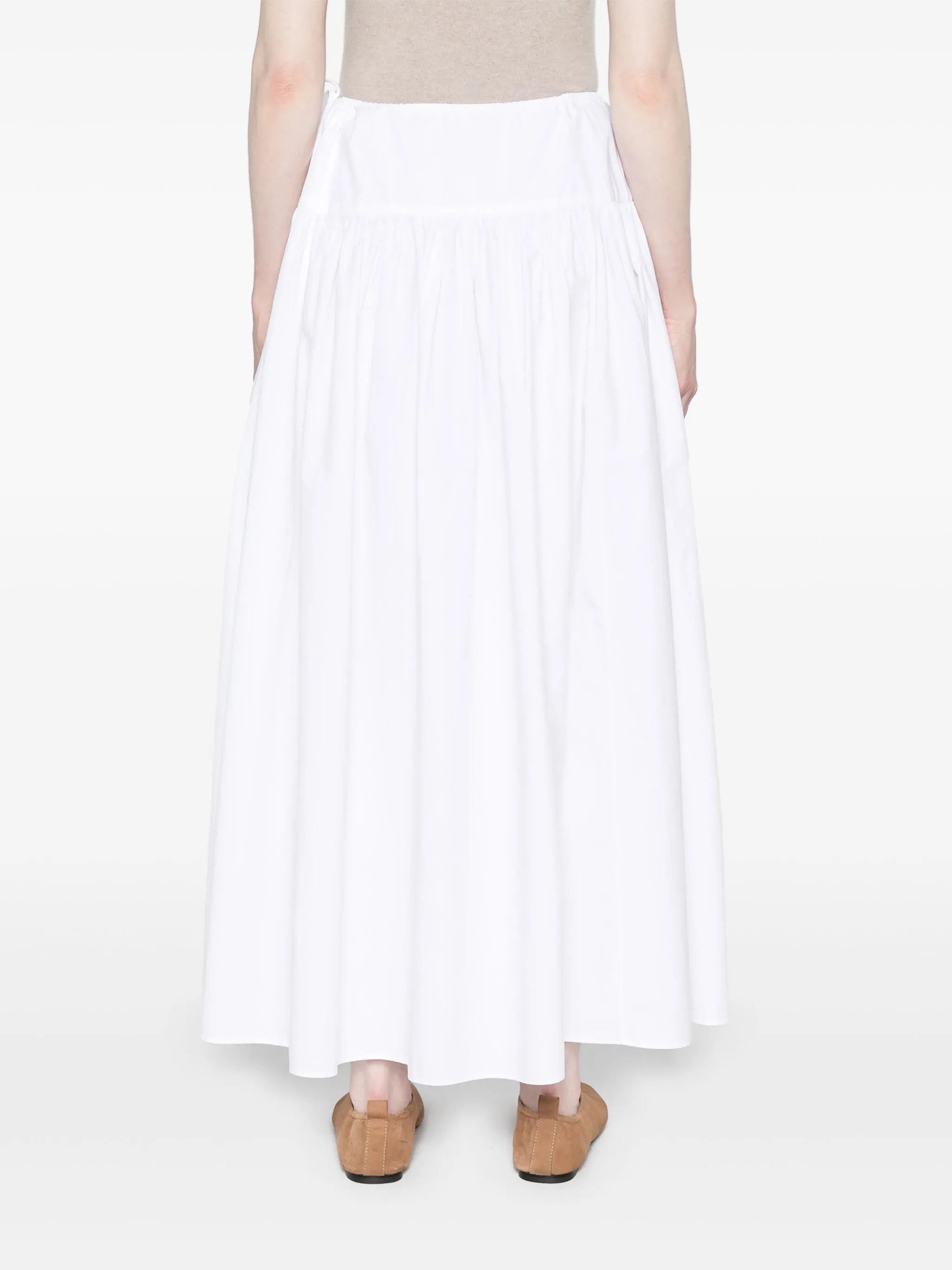 Leddie A-line cotton maxi skirt