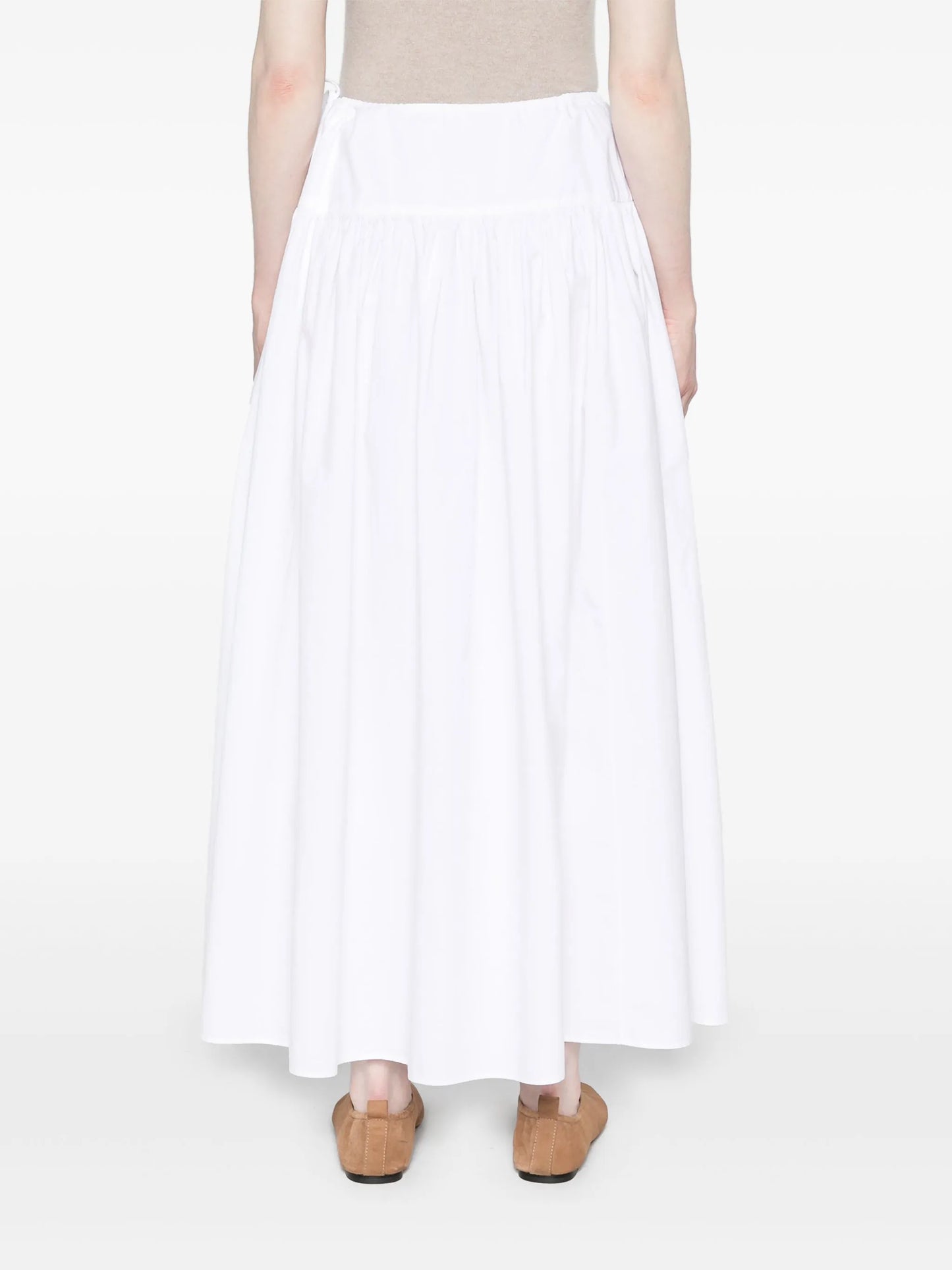 Leddie A-line cotton maxi skirt