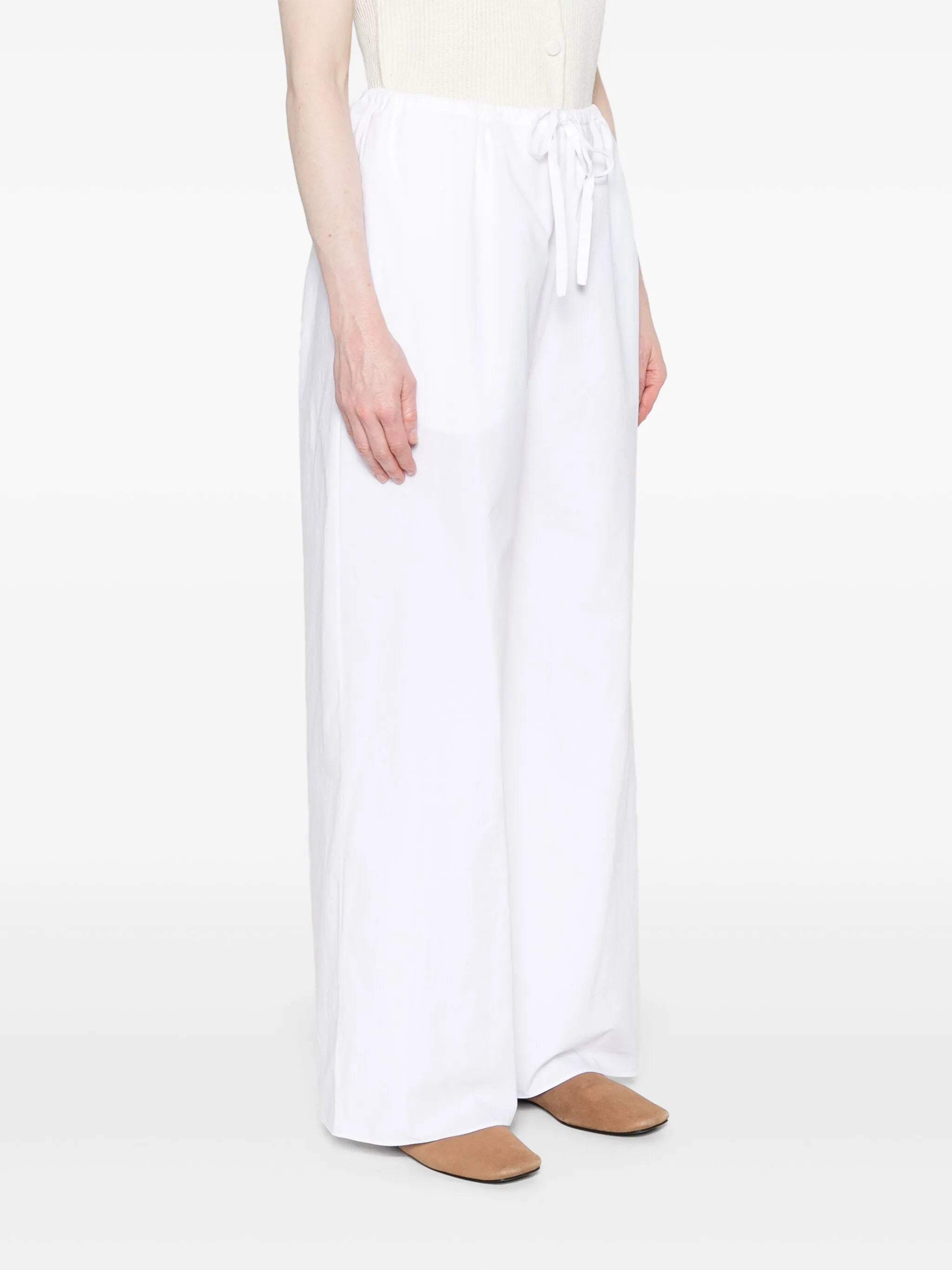 Jugi drawstring-waist cotton trousers