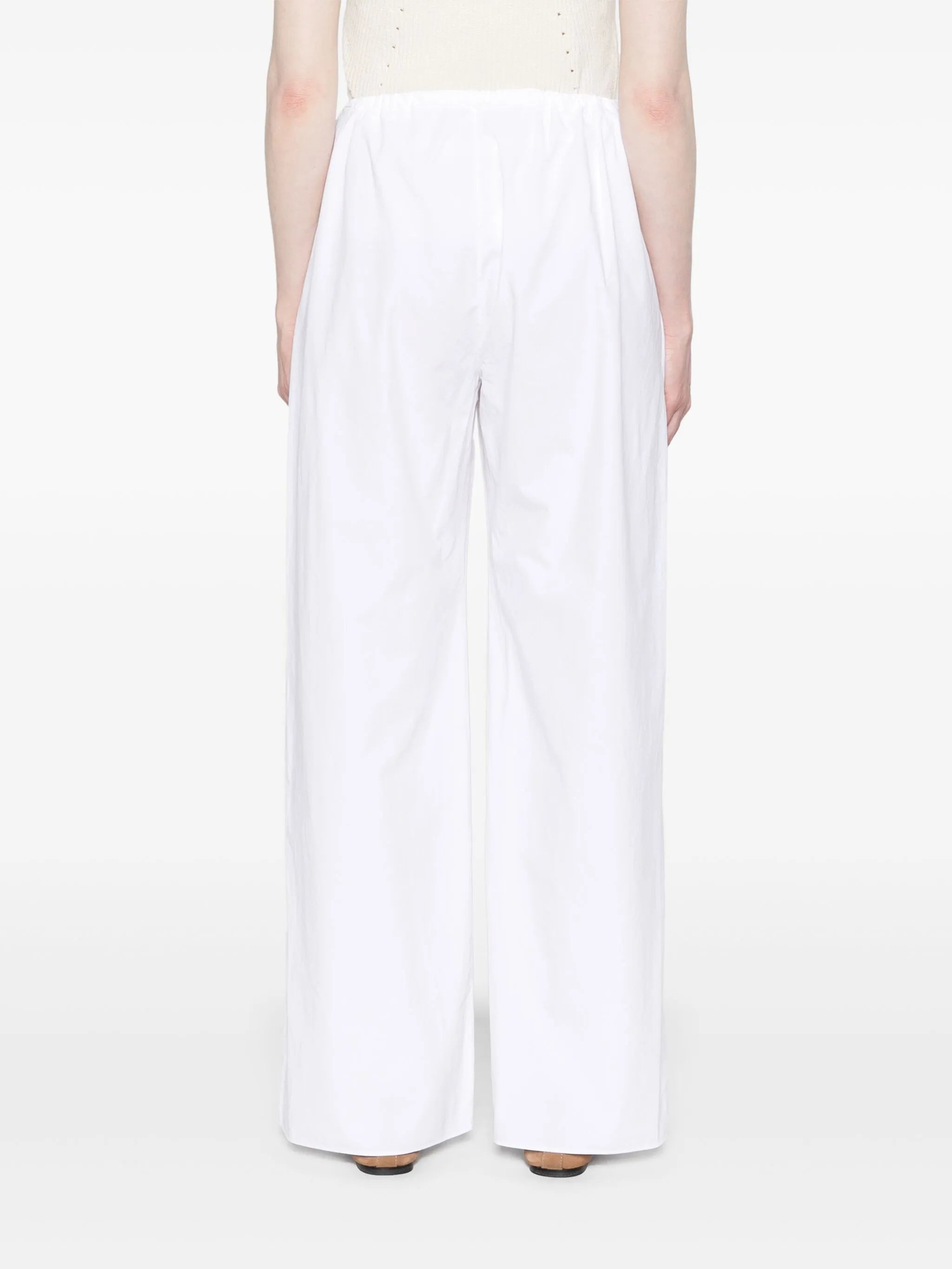 Jugi drawstring-waist cotton trousers