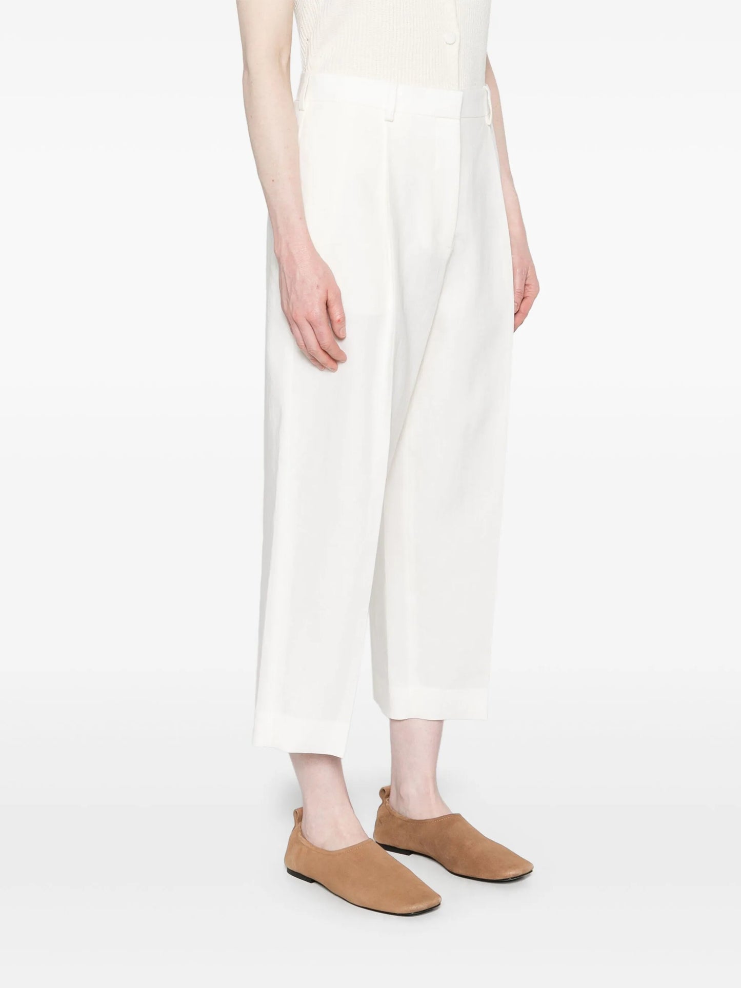 Tonnie pleat-detail cropped trousers