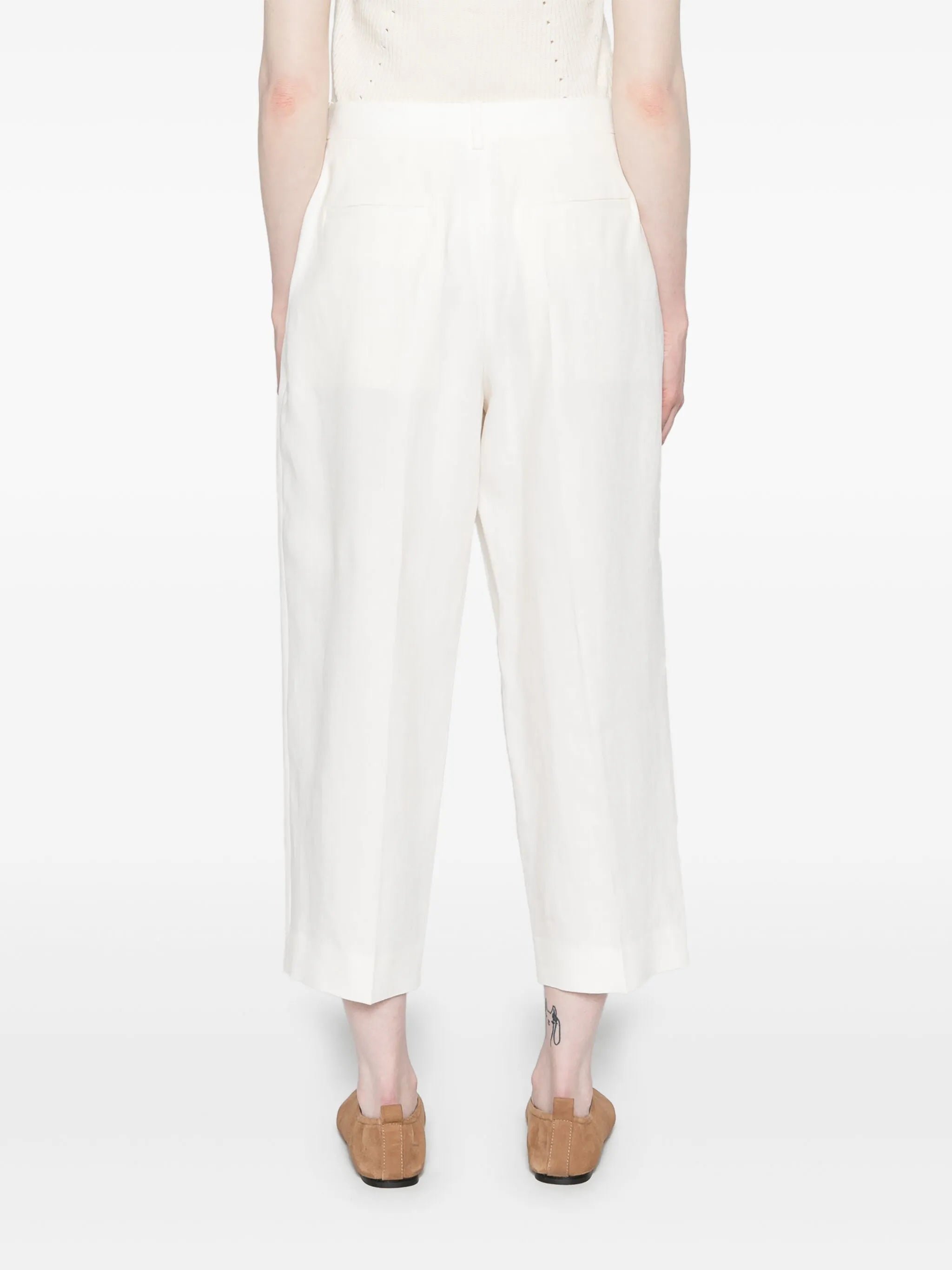 Tonnie pleat-detail cropped trousers