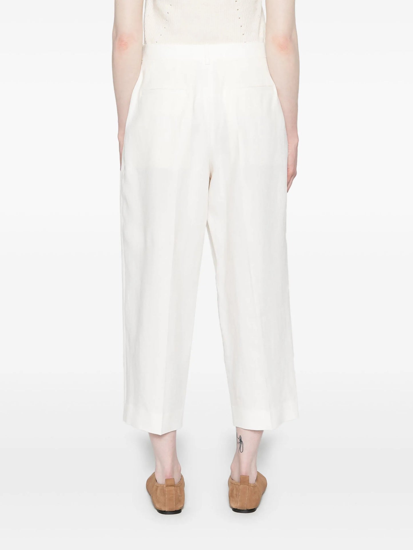 Tonnie pleat-detail cropped trousers