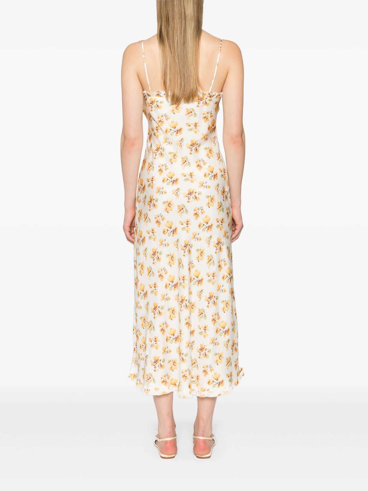 Calsi floral-print midi dress