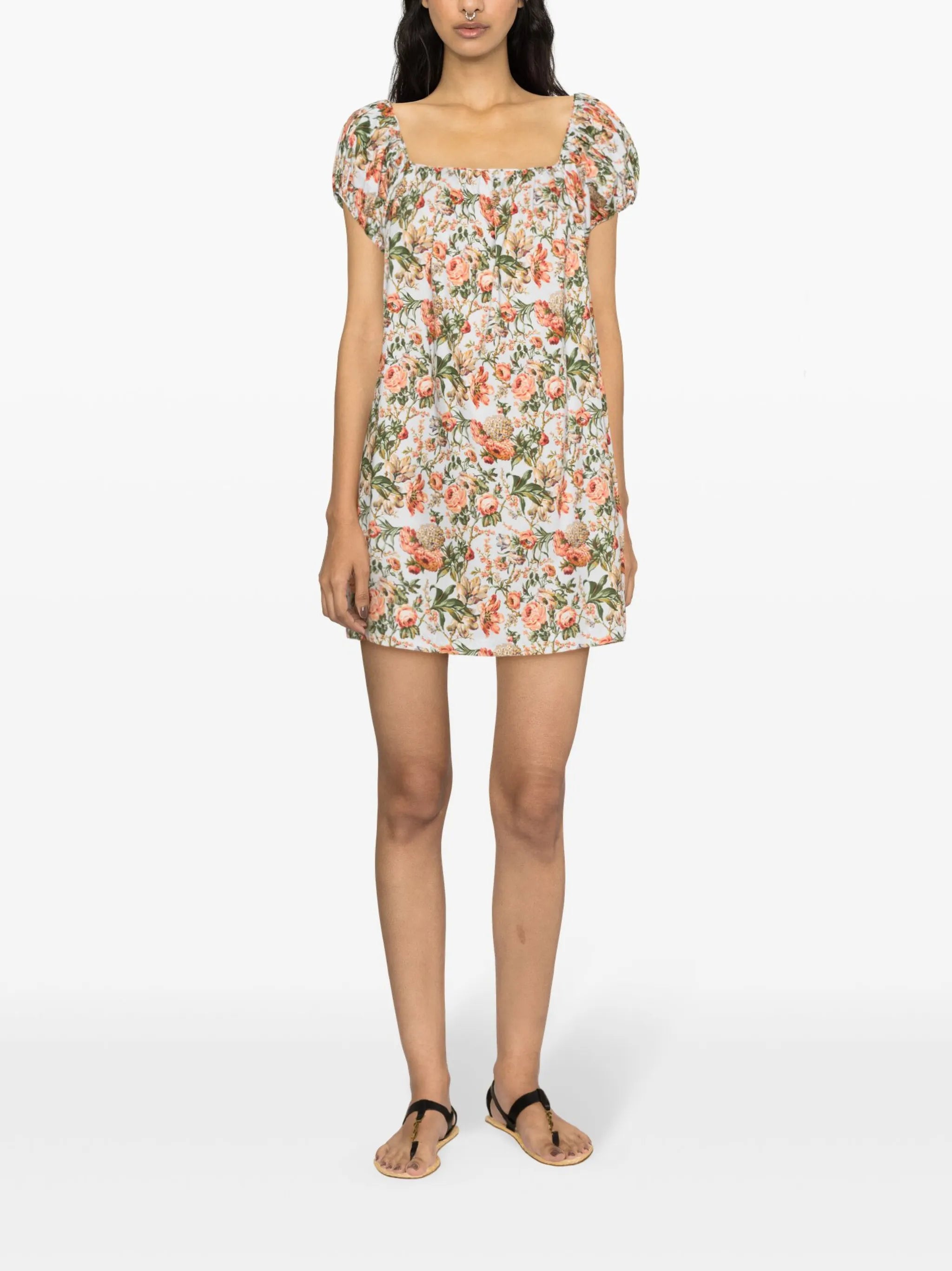 Julie floral-print minidress