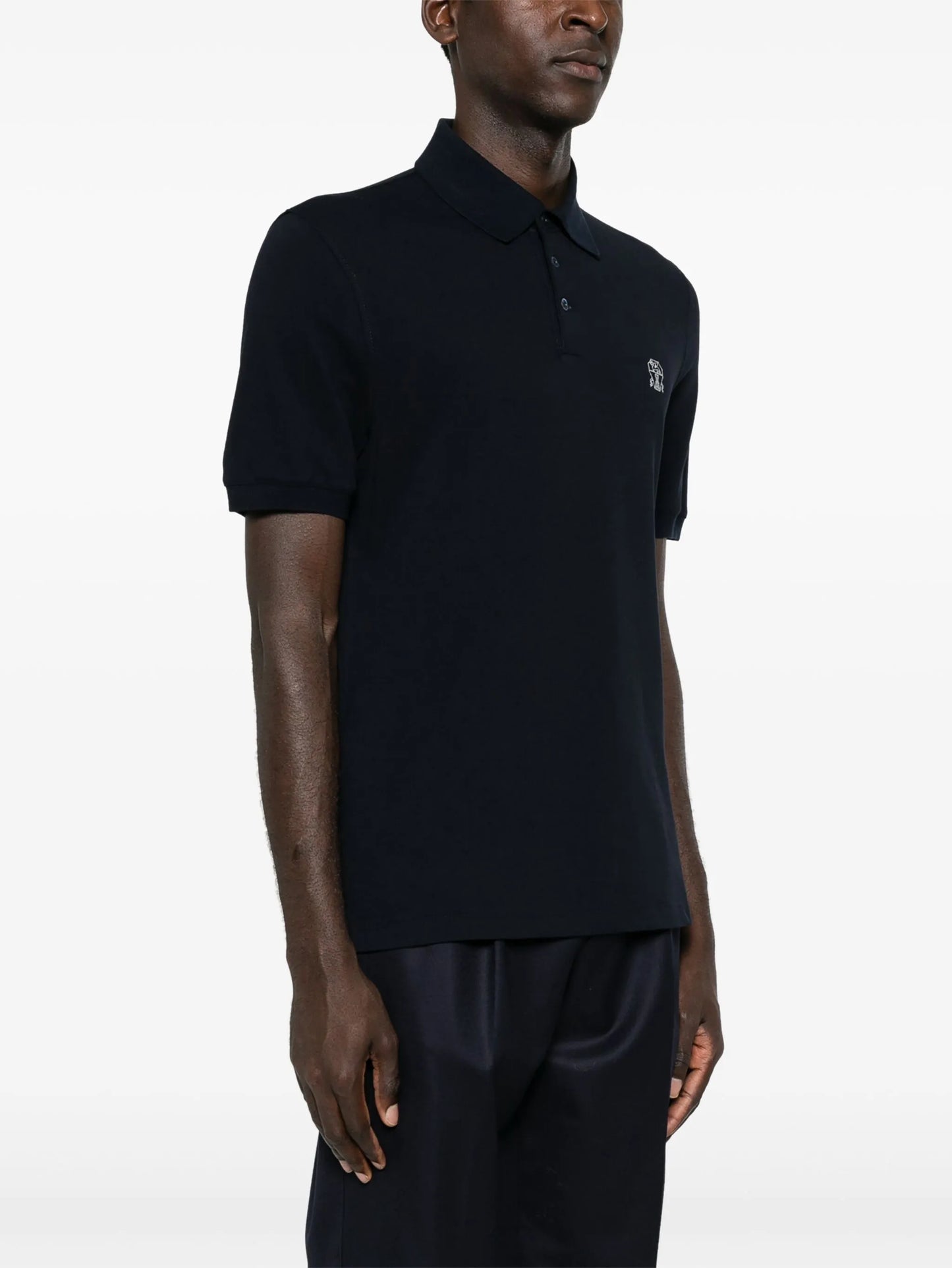 logo-print cotton polo shirt