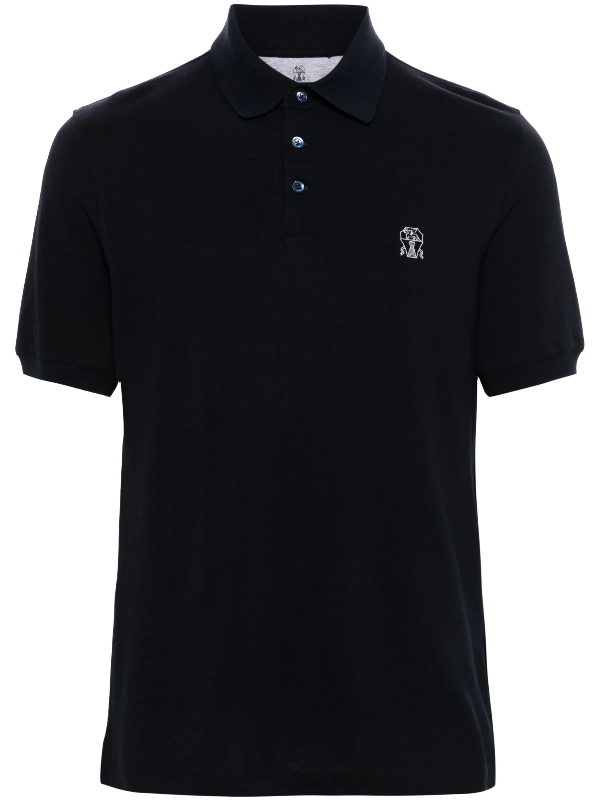 logo-print cotton polo shirt