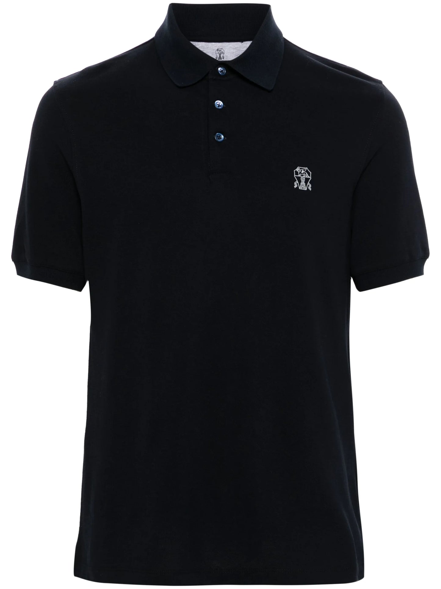 logo-print cotton polo shirt