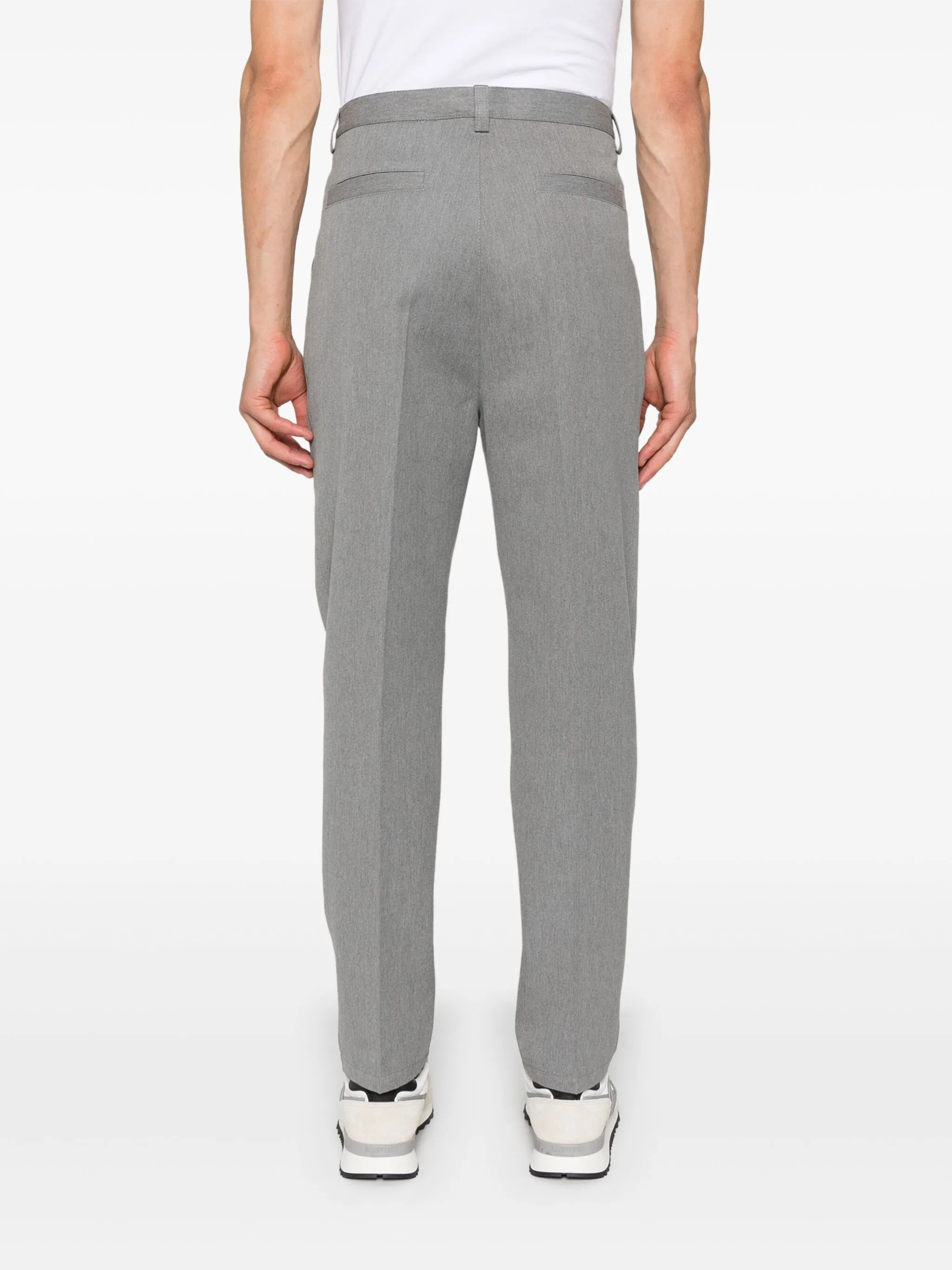 slim-cut tailored trousers