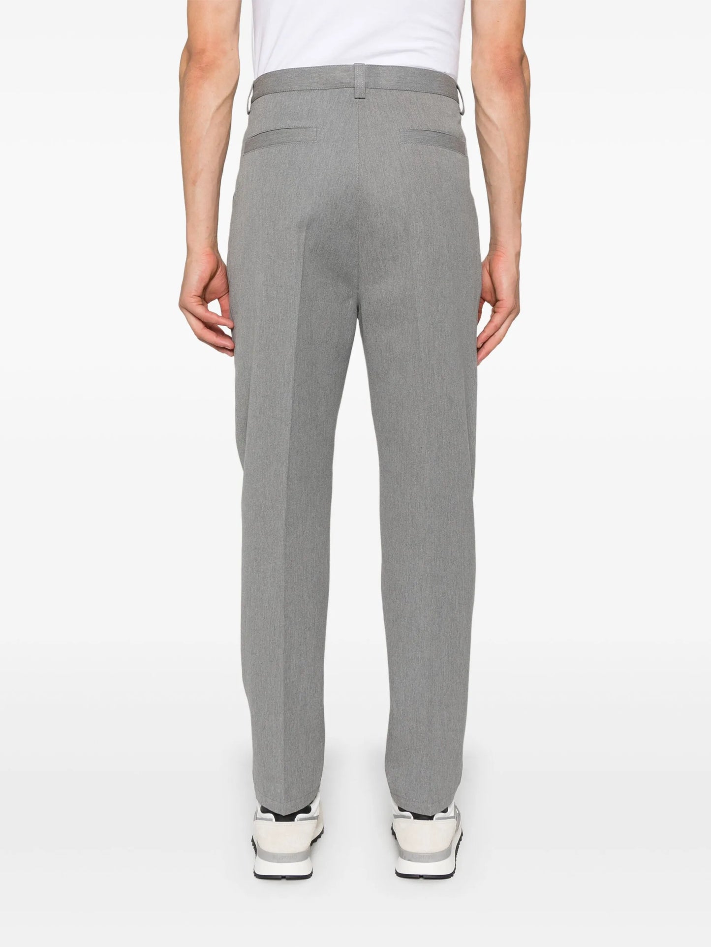 slim-cut tailored trousers