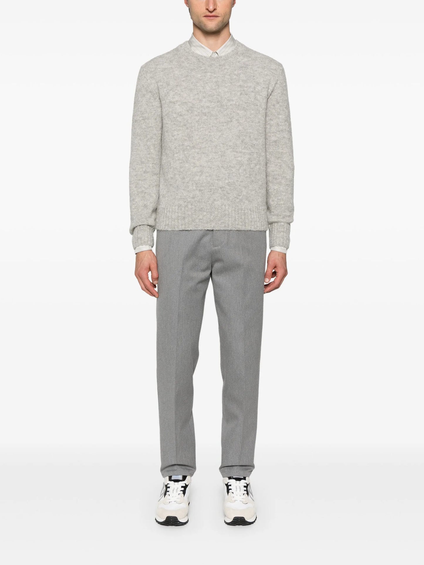 slim-cut tailored trousers