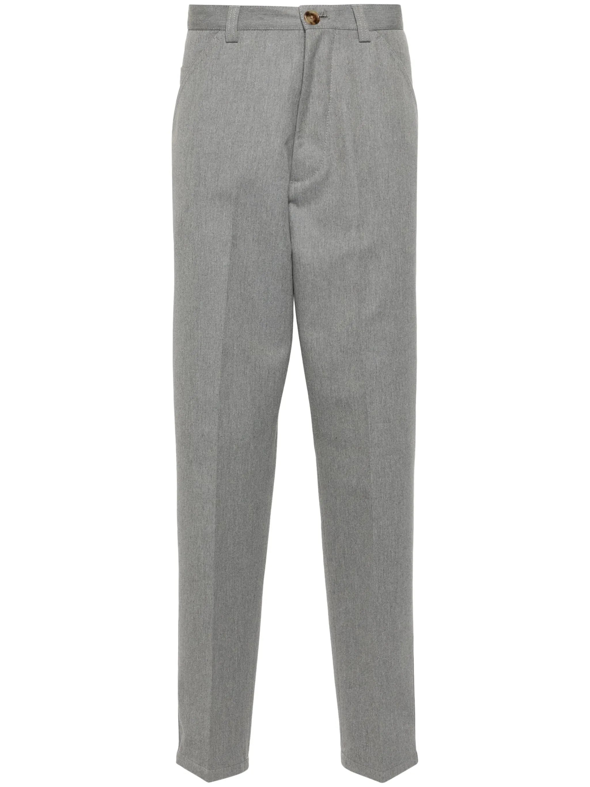 slim-cut tailored trousers