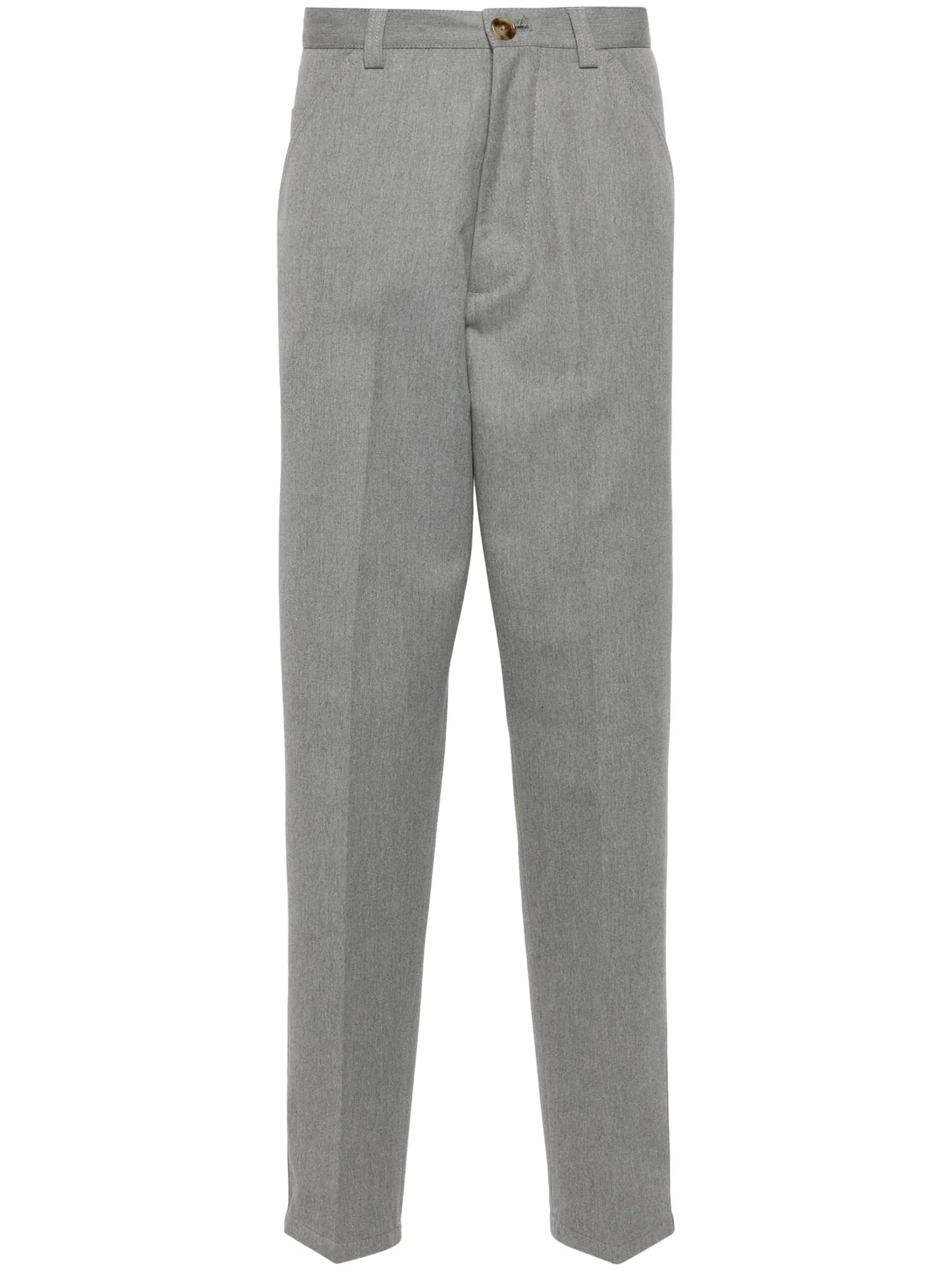 slim-cut tailored trousers