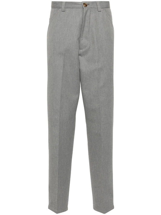 slim-cut tailored trousers