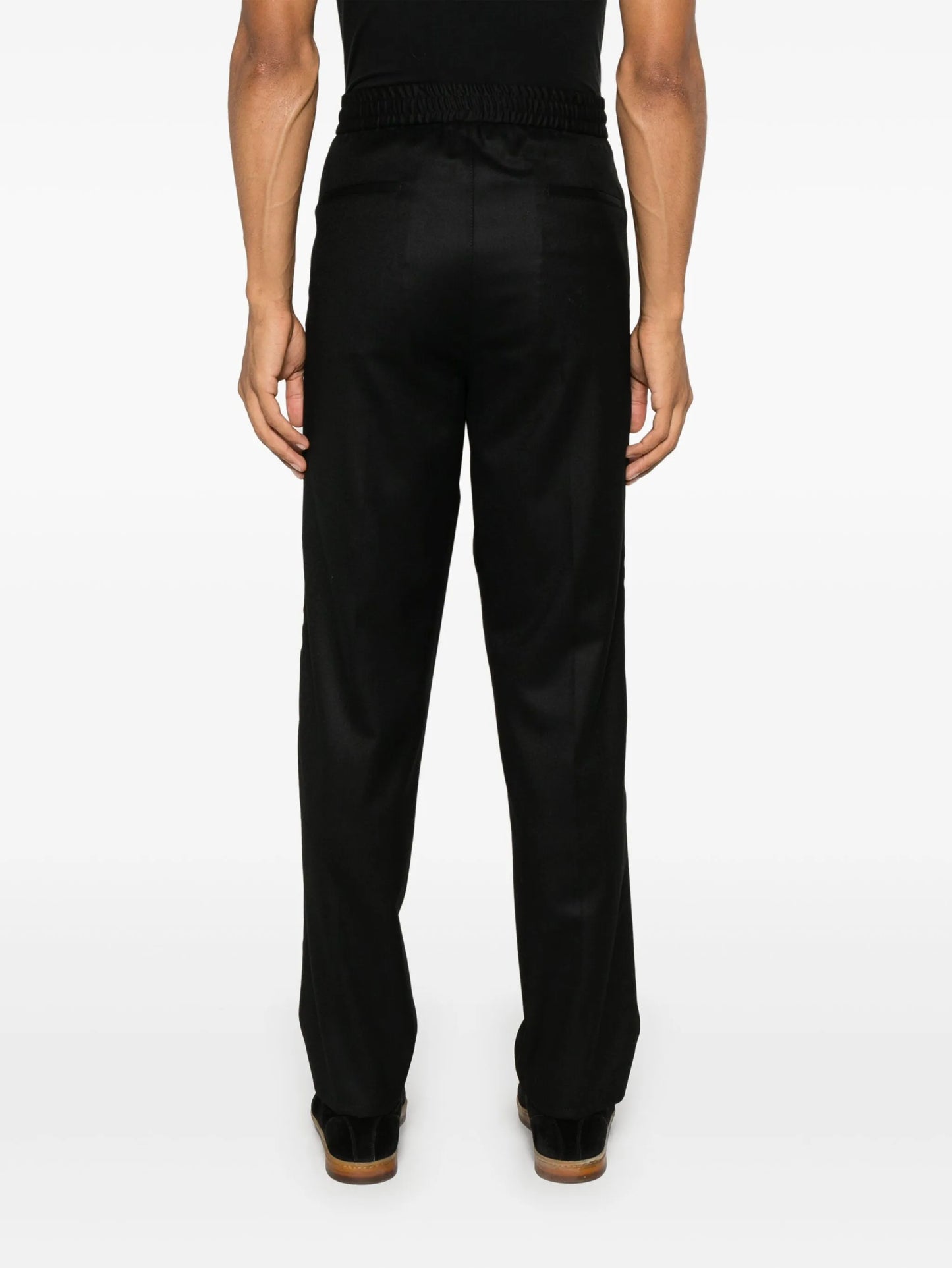 pleat-detail tapered trousers