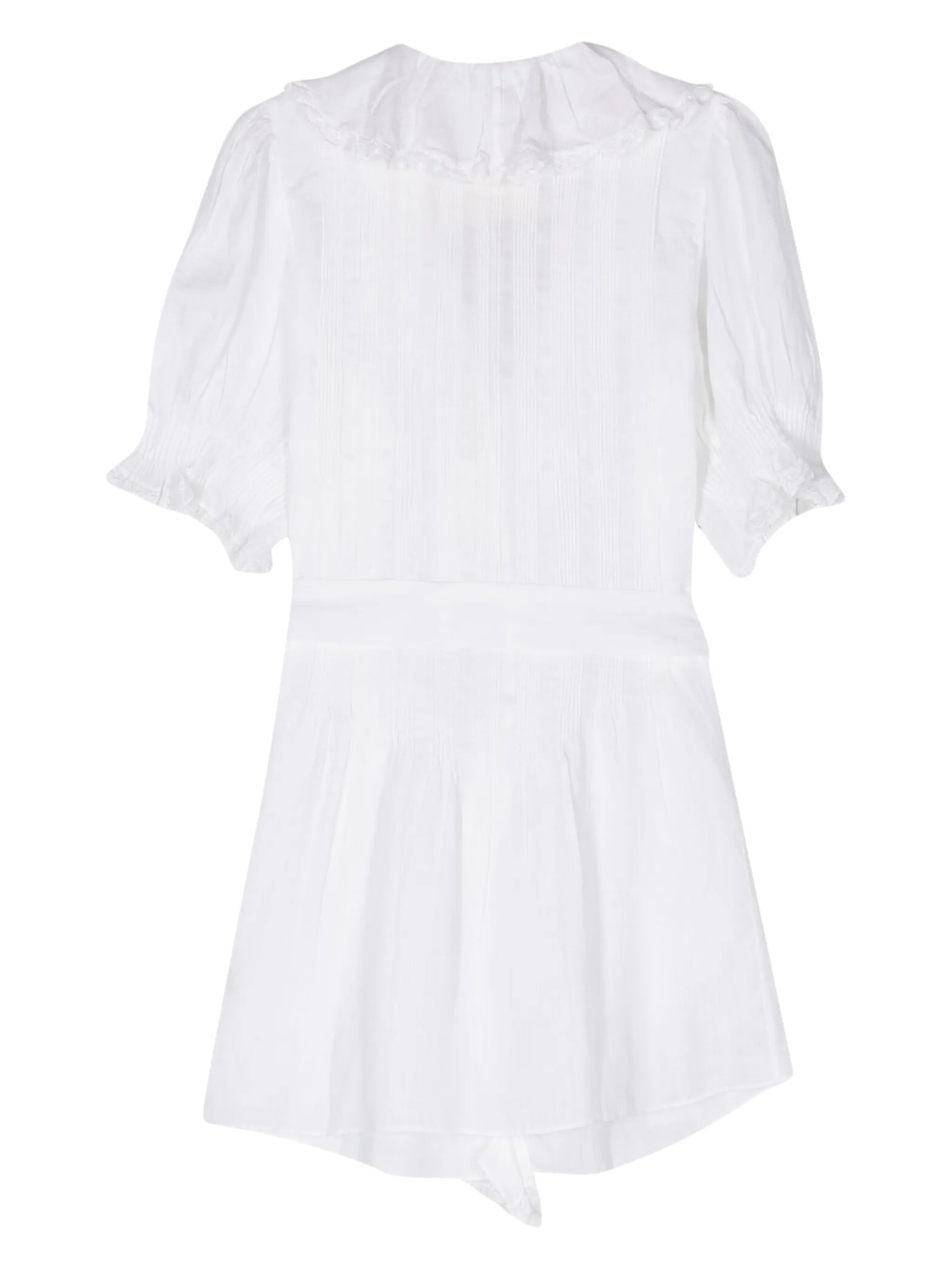 ruffled flared minidress