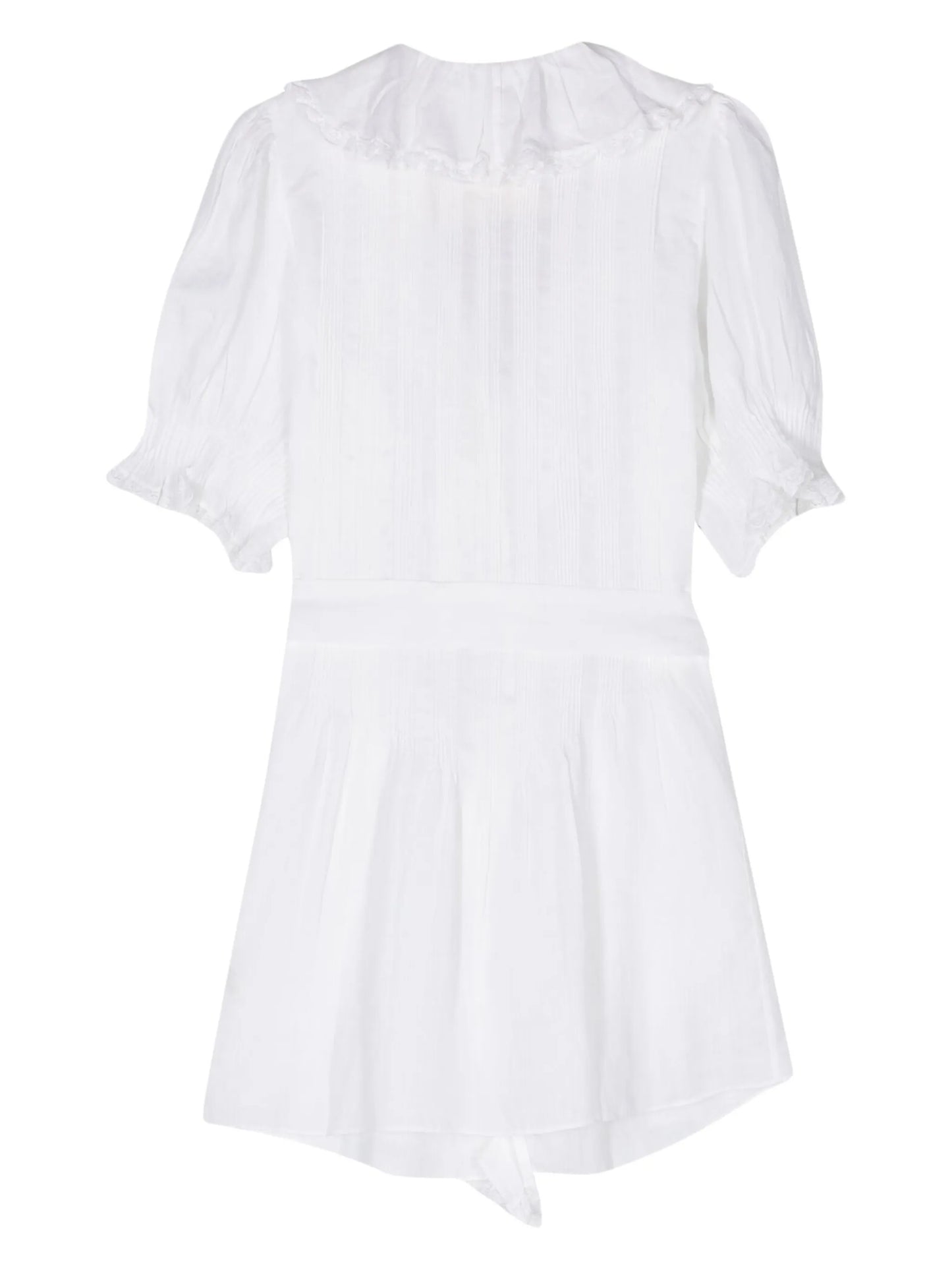 ruffled flared minidress