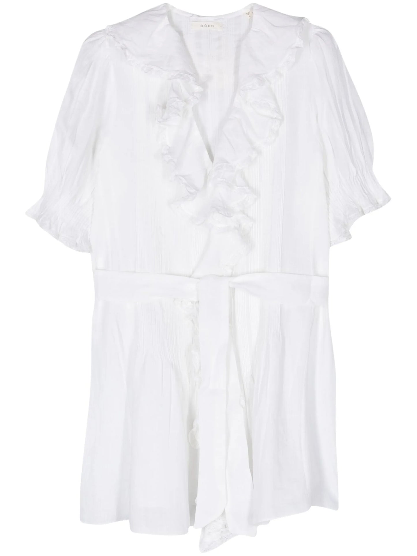 ruffled flared minidress