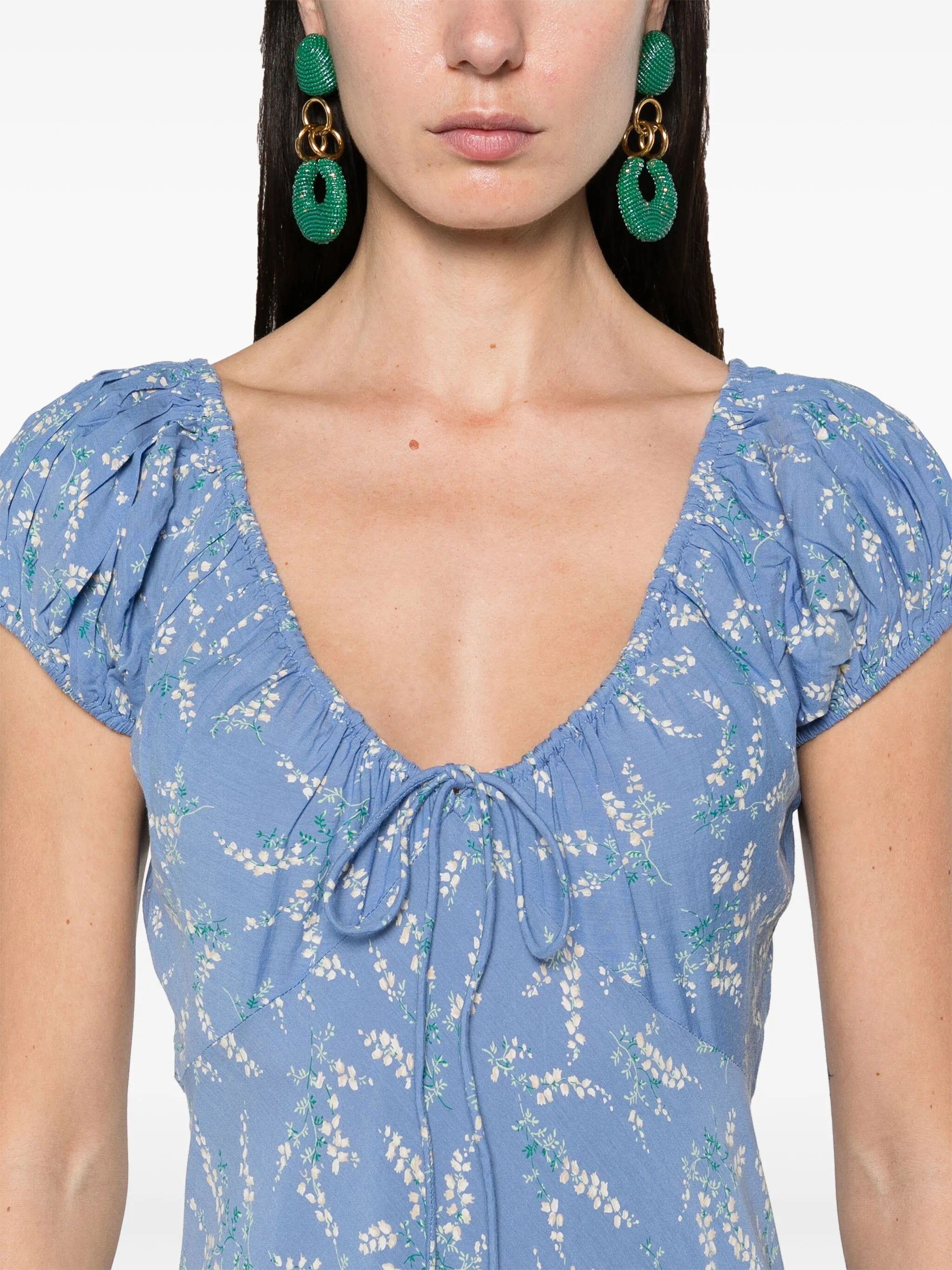 wide-neck floral-print midi dress