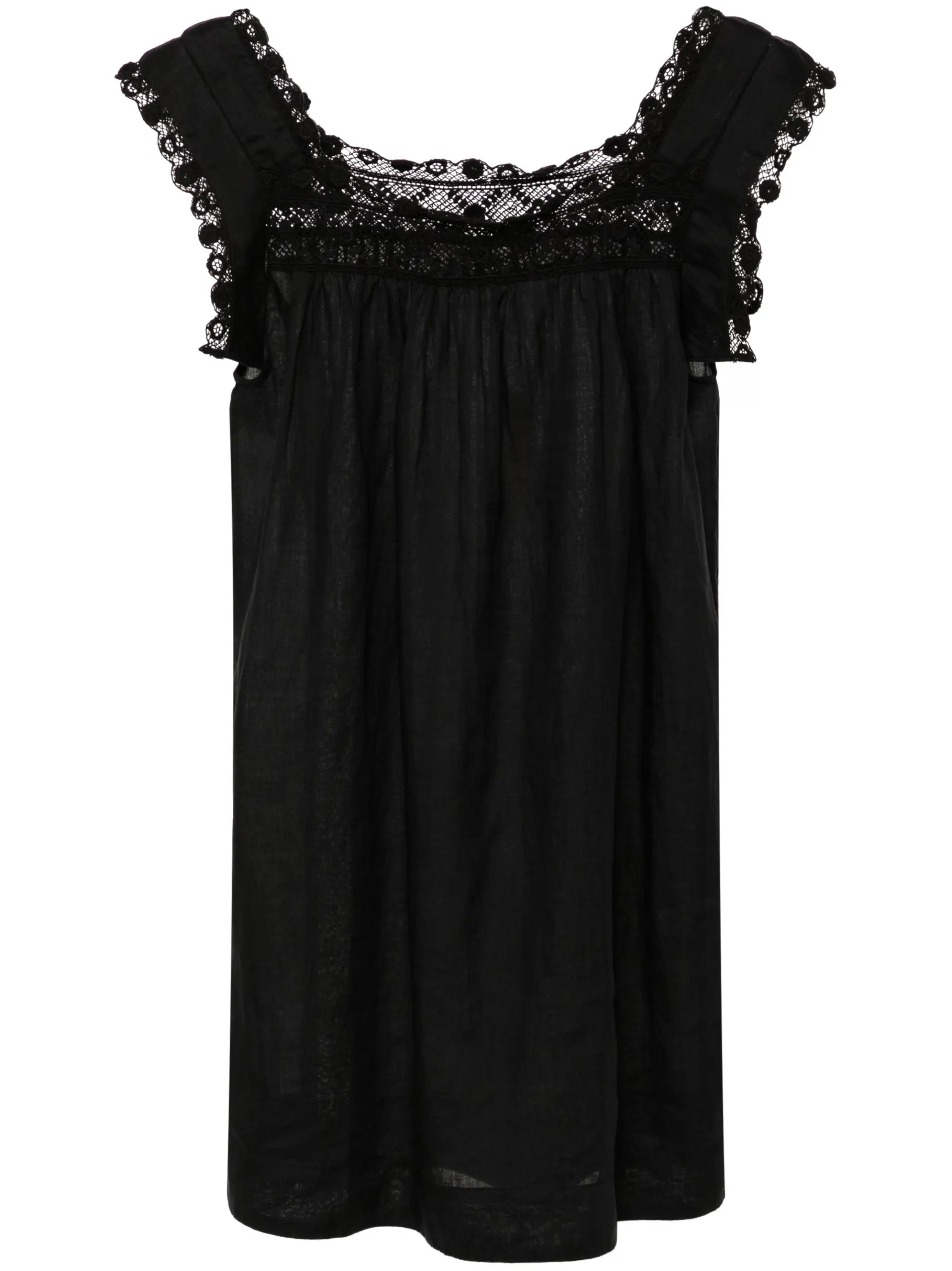 Almadia lace-trim dress