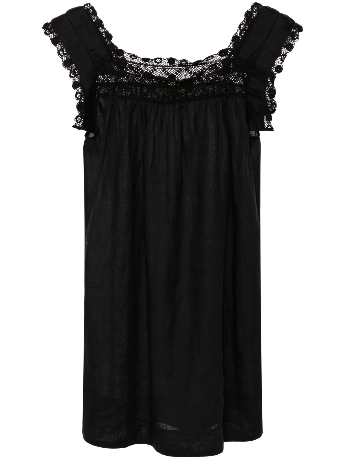 Almadia lace-trim dress