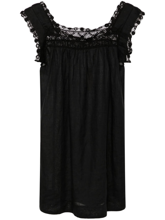 Almadia lace-trim dress