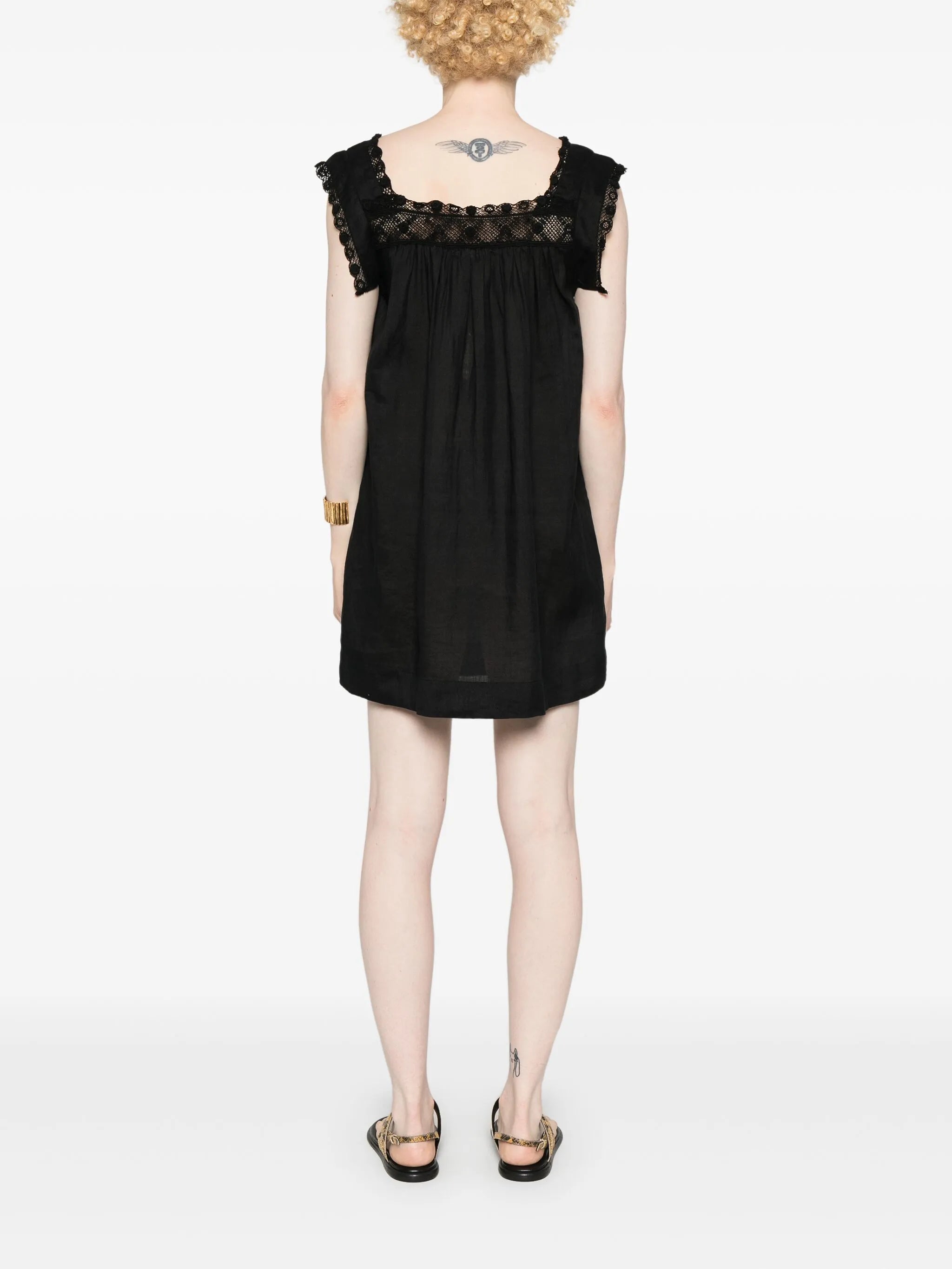 Almadia lace-trim dress