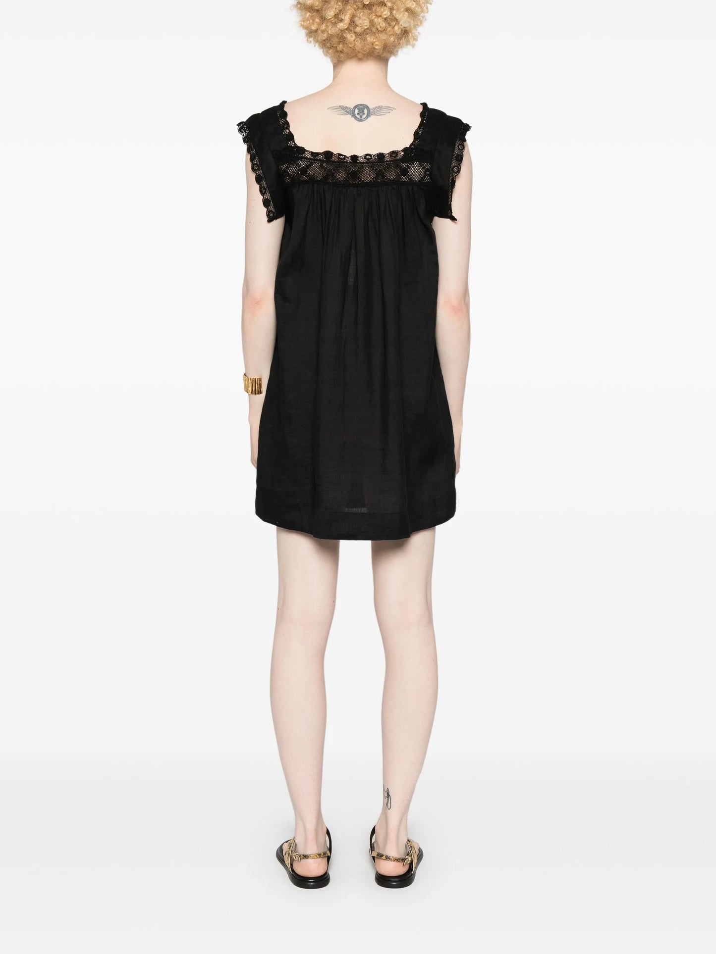 Almadia lace-trim dress