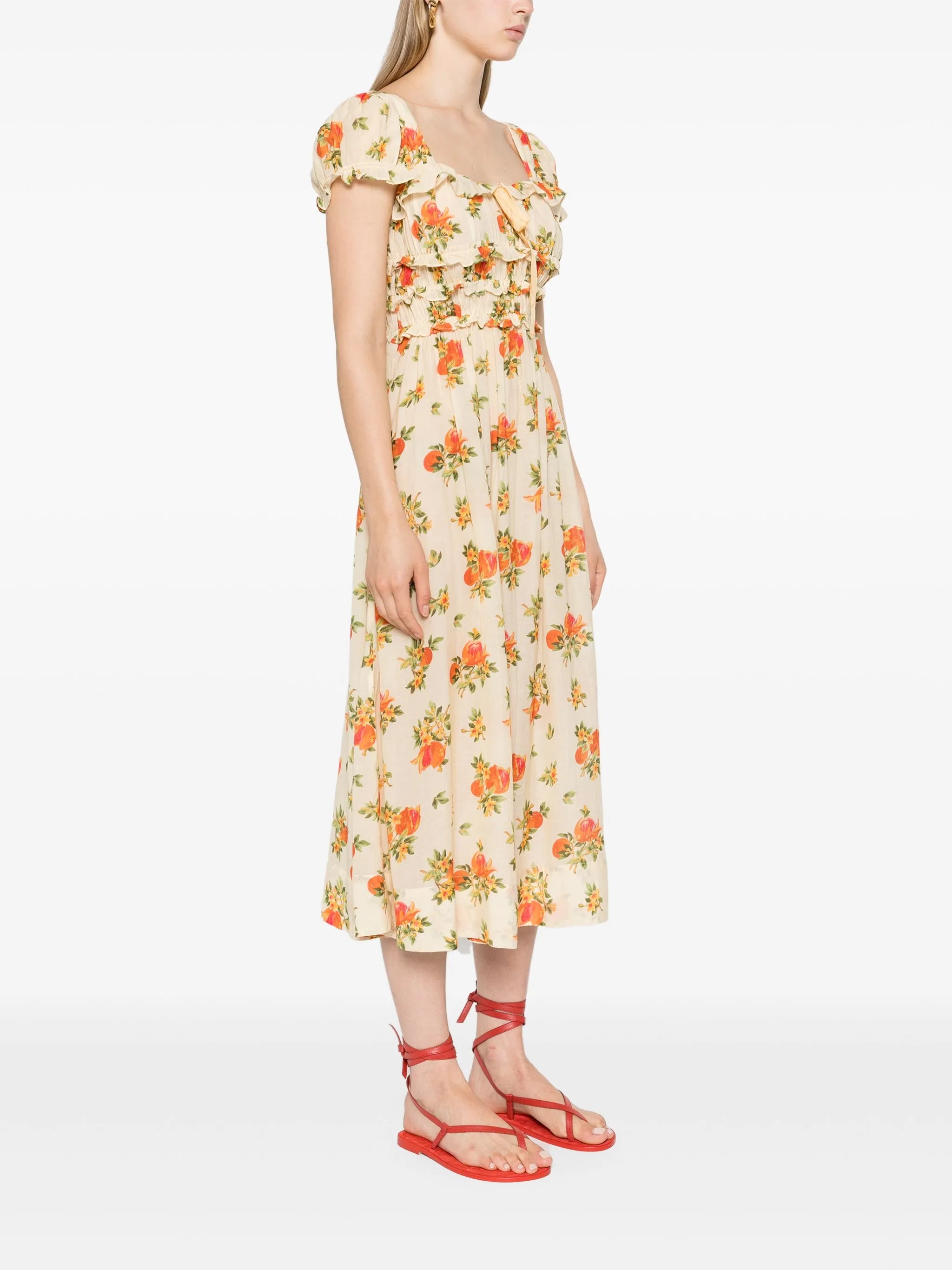 Clarinet floral-print midi dress