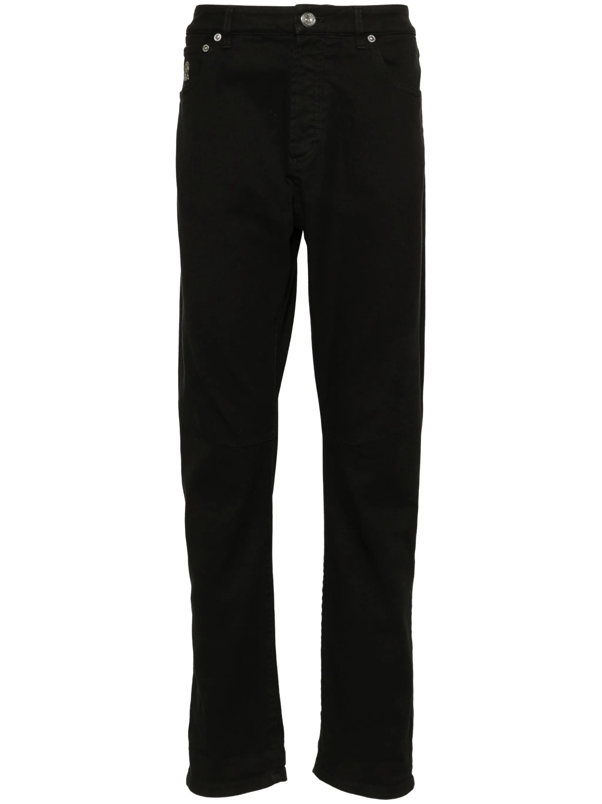 garment-dyed slim-cut jeans