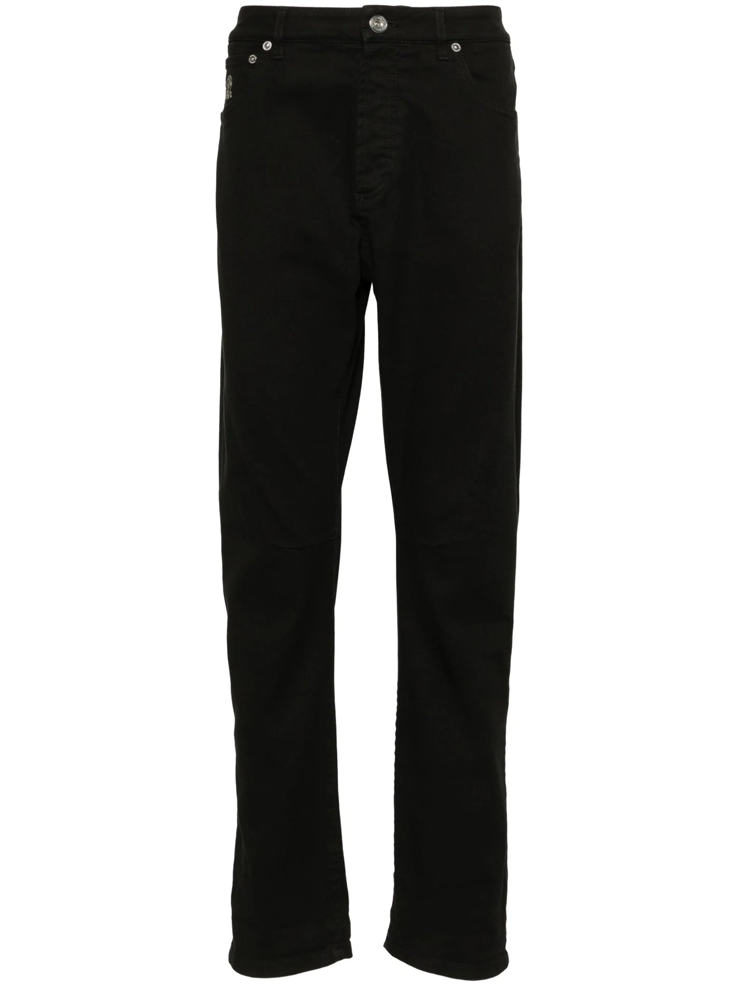 garment-dyed slim-cut jeans