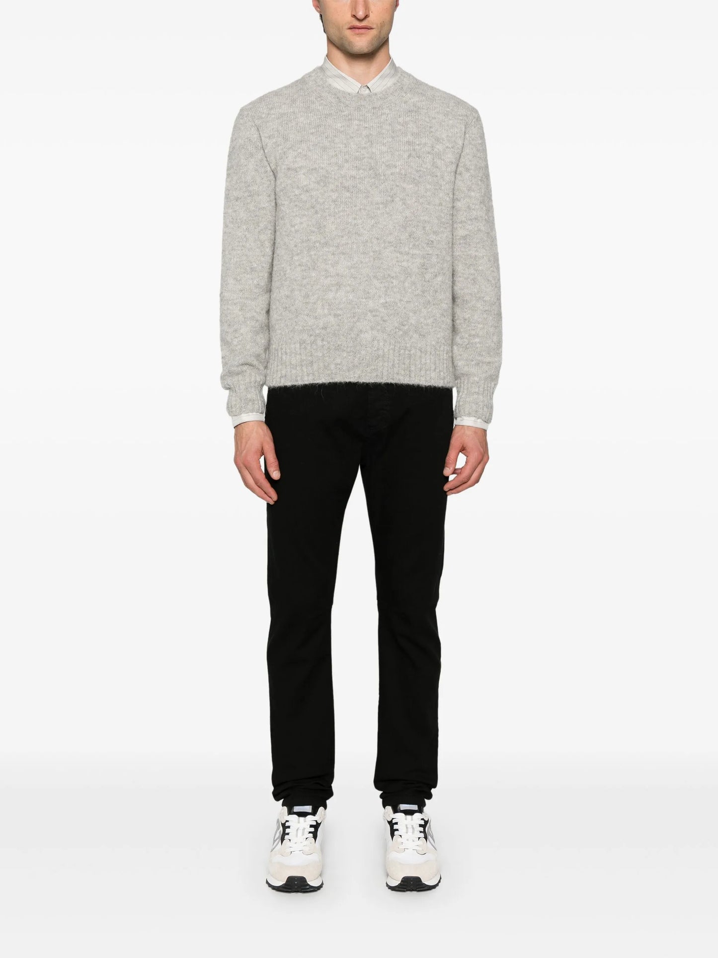 garment-dyed slim-cut jeans