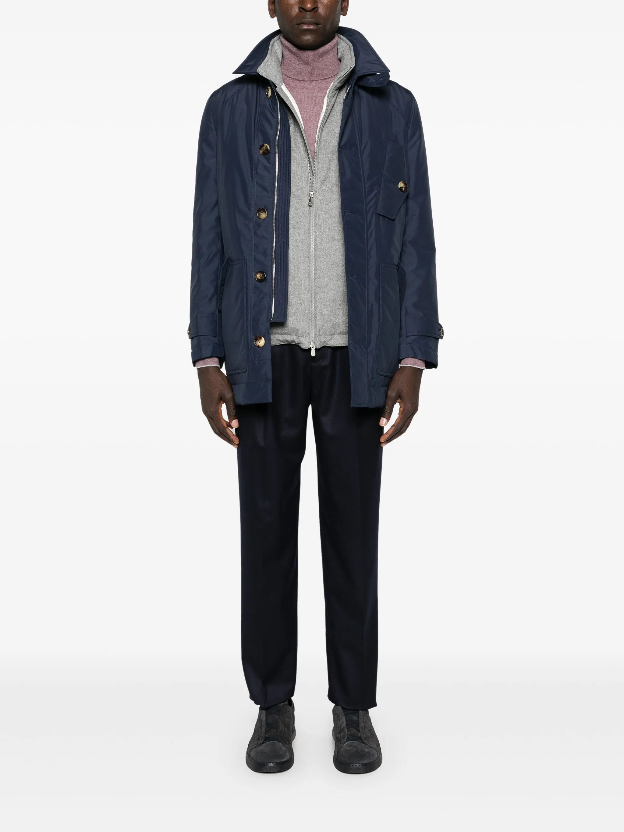 mid-rise tapered trousers