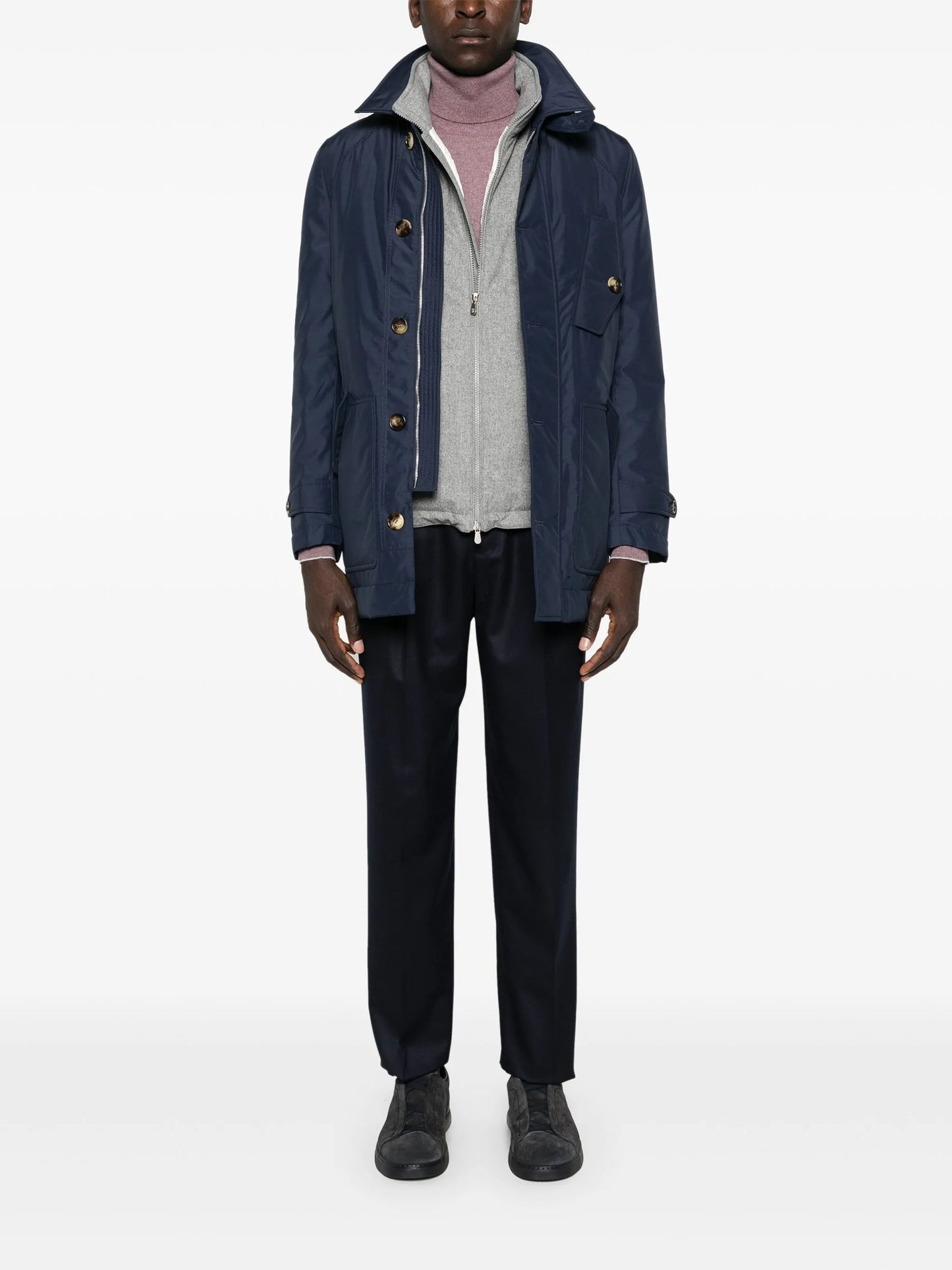 mid-rise tapered trousers