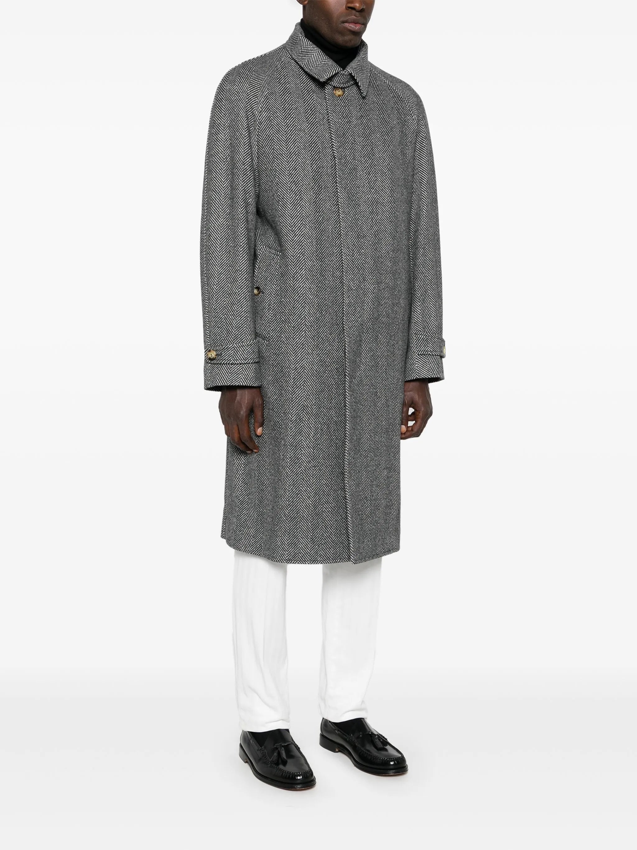 herringbone trenchcoat