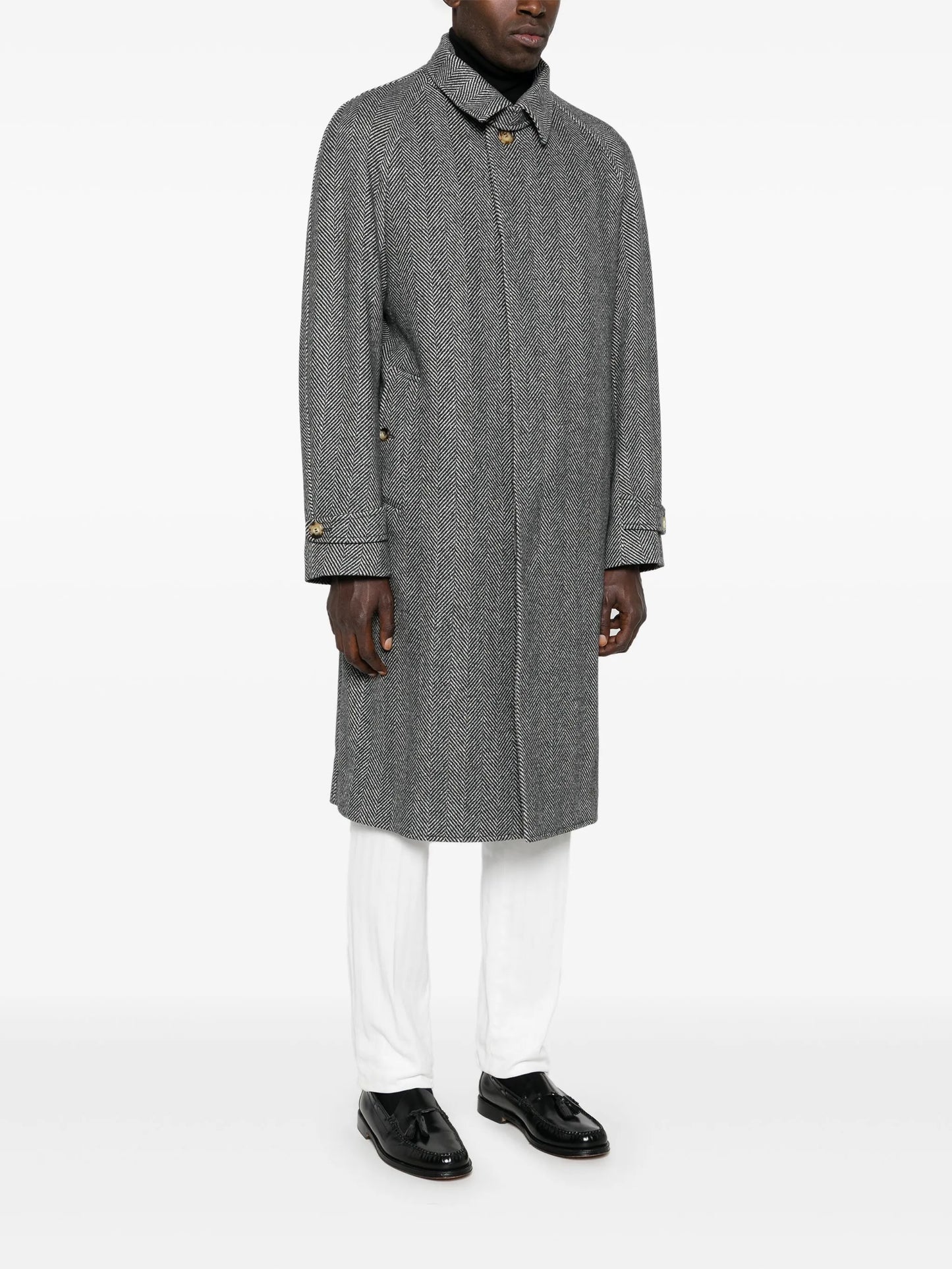 herringbone trenchcoat