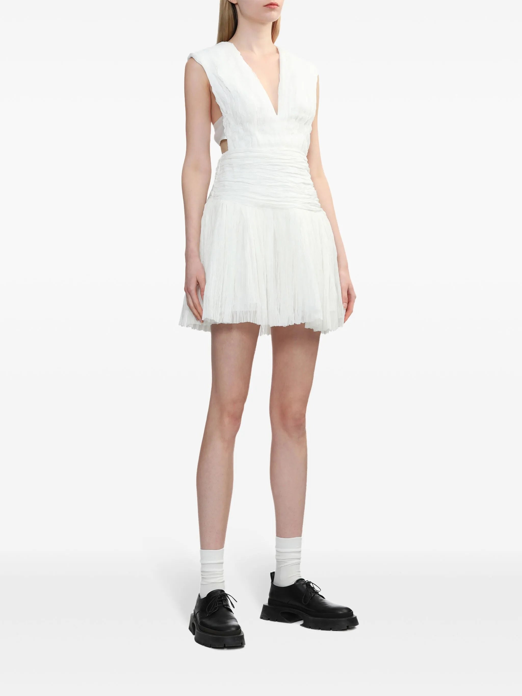 Escapist pleated minidress