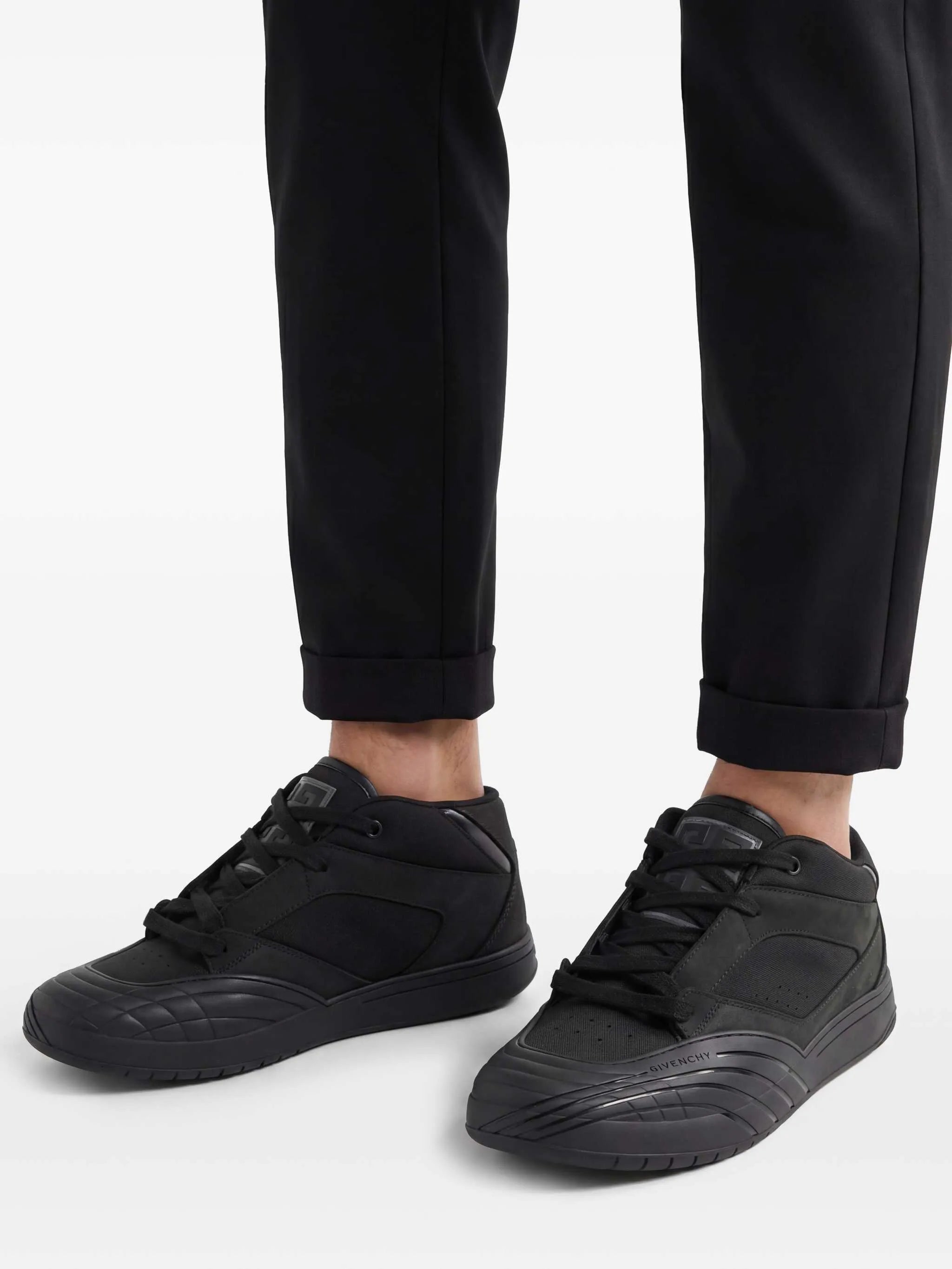 4G-appliqué tonal sneakers