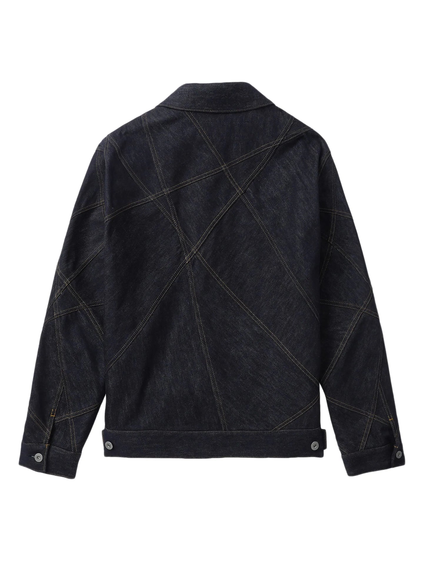 contrast-stitching denim jacket